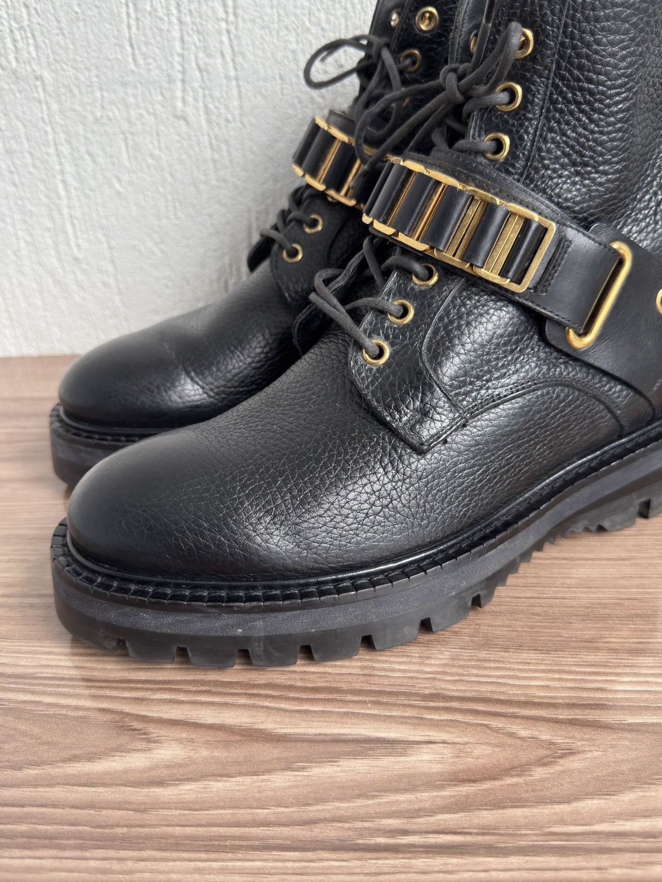 Versace ❗️🔥Medusa logo strapped combat boots Size US 7.5 / EU 40-41 - 2 Thumbnail