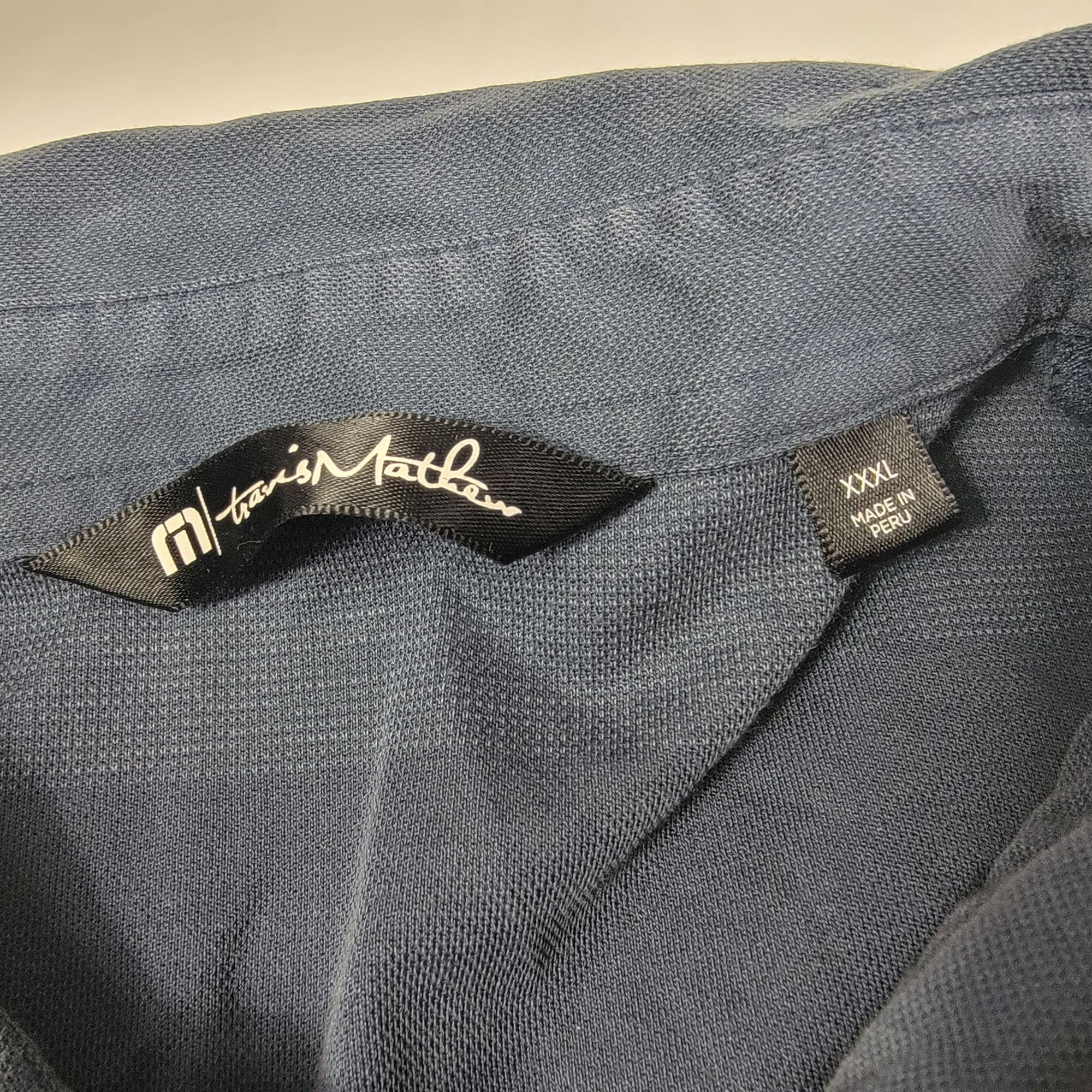 TravisMathew Travis Mathew Sweet Teets Mens 3XL Dark Blue Polo Shirt Pima Size US XXL / EU 58 / 5 - 4 Thumbnail