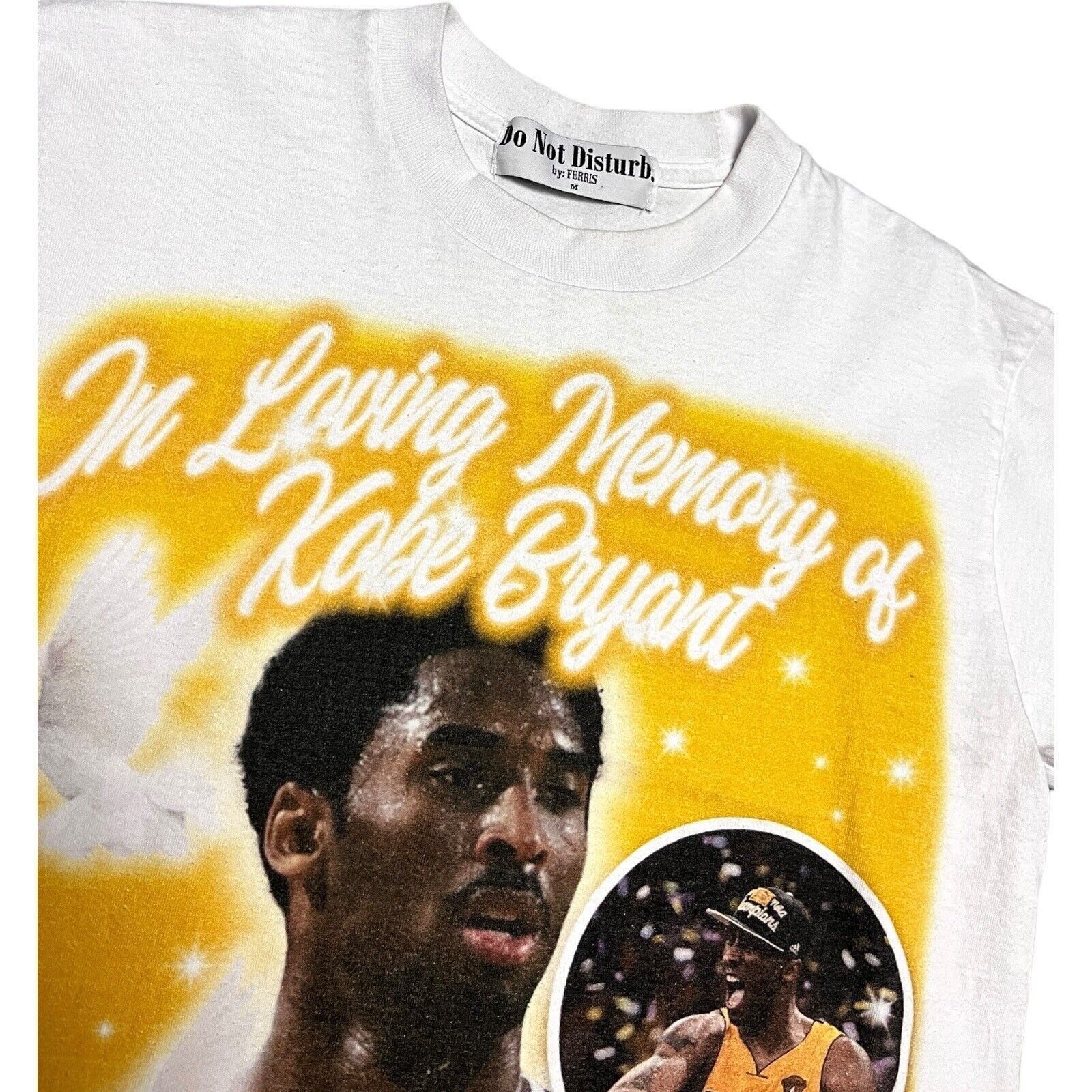 NBA LIMITED EDITION Kobe Bryant Airbrush RIP LA Lakers Tee Shirt Size US M / EU 48-50 / 2 - 3 Thumbnail