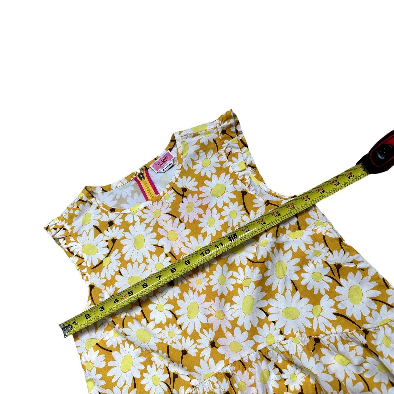 Kate Spade Kate Spade Kate Daisy Flounce Top size 2 Golden Rod Size XS / US 0-2 / IT 36-38 - 9 Thumbnail