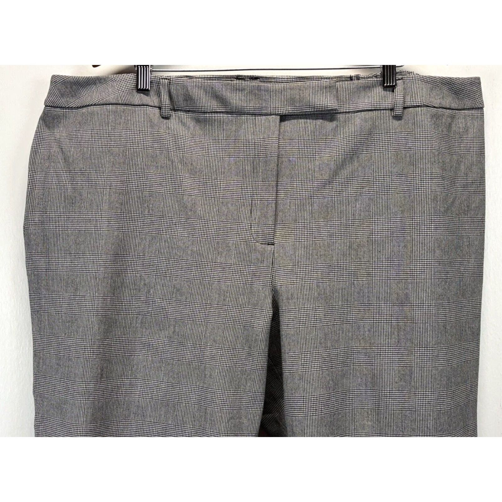 Talbots Talbots High Waist Straight Pants Women 24W Black White Elastic Waist Dress Pants Size 42" / US 20 - 2 Thumbnail