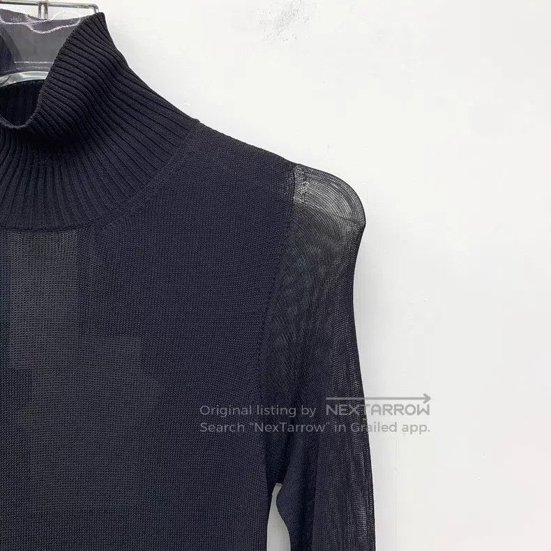 Max Mara Max Mara Black High-Neck Long-Sleeve Knit Dress Size XS / US 0-2 / IT 36-38 - 3 Thumbnail