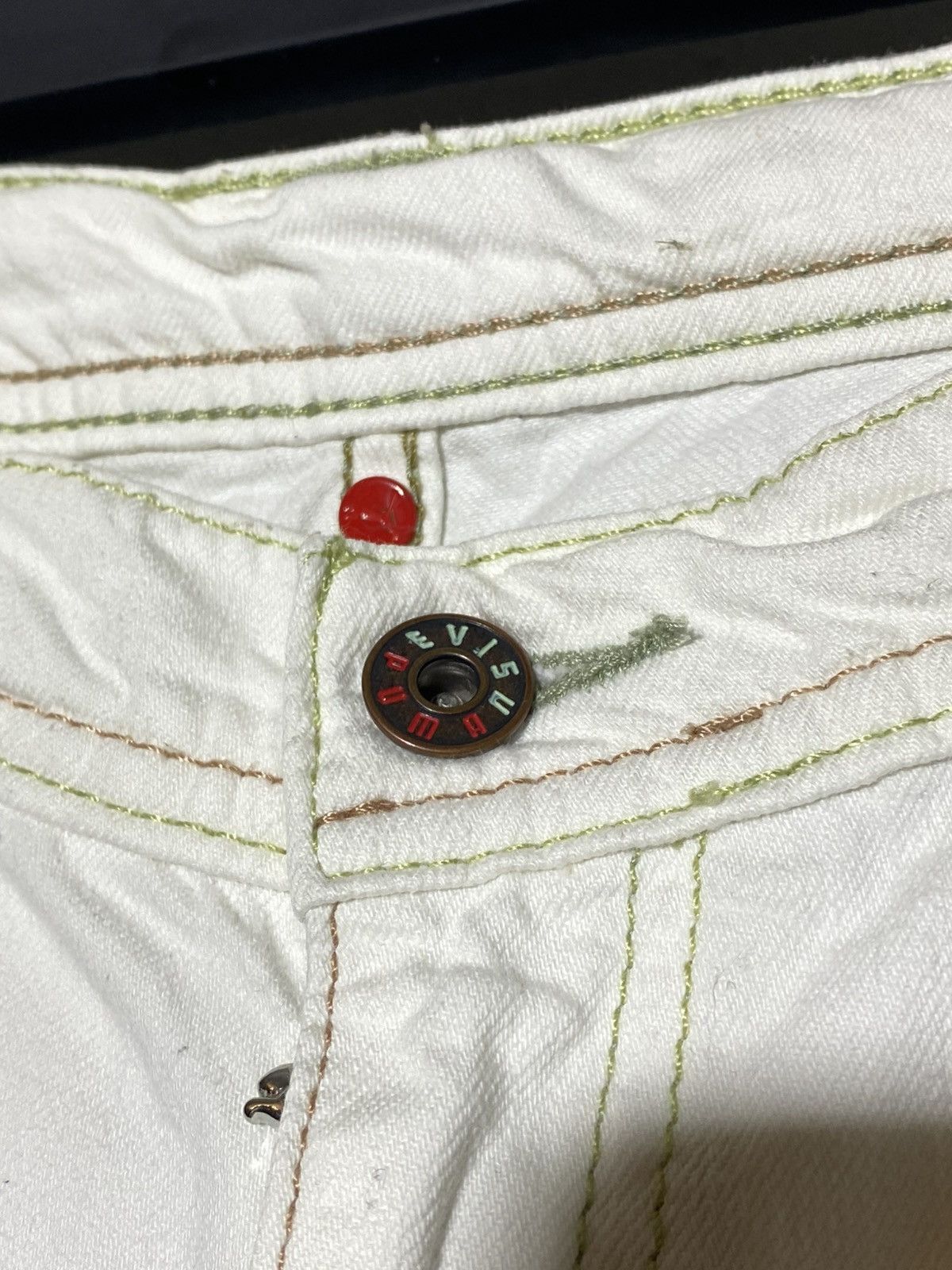 Evisu × Puma Evisu x Puma Vintage White Denim Shorts Rare Item Size US 32 / EU 48 - 12 Thumbnail
