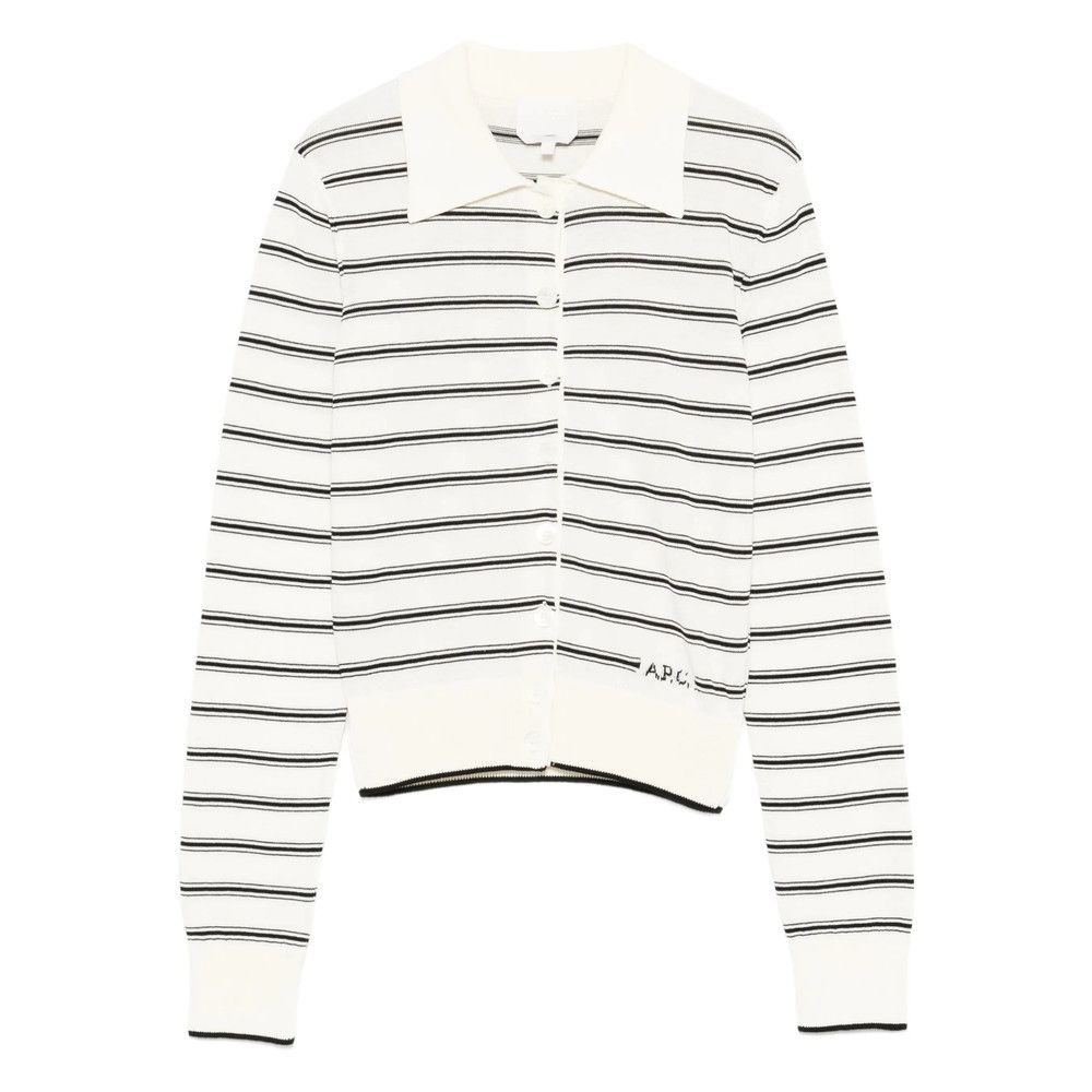 A.P.C. A.p.c. WHITE Knitwear - Cardigans Size XS / US 0-2 / IT 36-38 - 1 Thumbnail