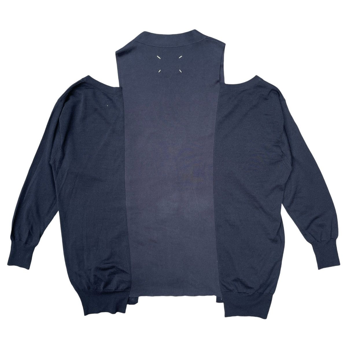 Maison Margiela Maison Martin Margiela Line 1 Off-Shoulder Layered Cardigan Size L / US 10 / IT 46 - 2 Thumbnail
