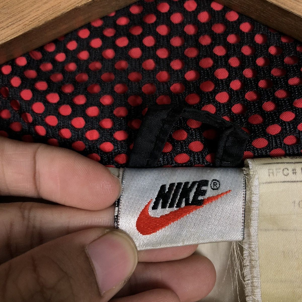 Nike 📌VINTAGE NIKE WINDBREAKER DOUBLE LAYER BIG SWOOSH Size US L / EU 52-54 / 3 - 20 Thumbnail