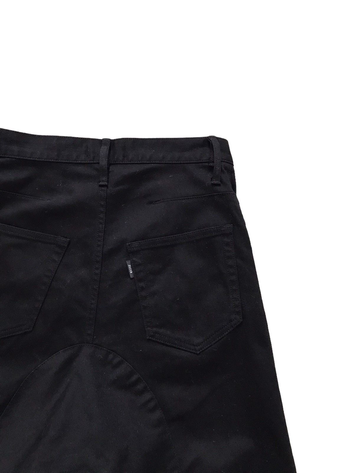 Zucca Zucca Dropped Crotch Black Denim Shorts Size US 30 / EU 46 - 10 Thumbnail