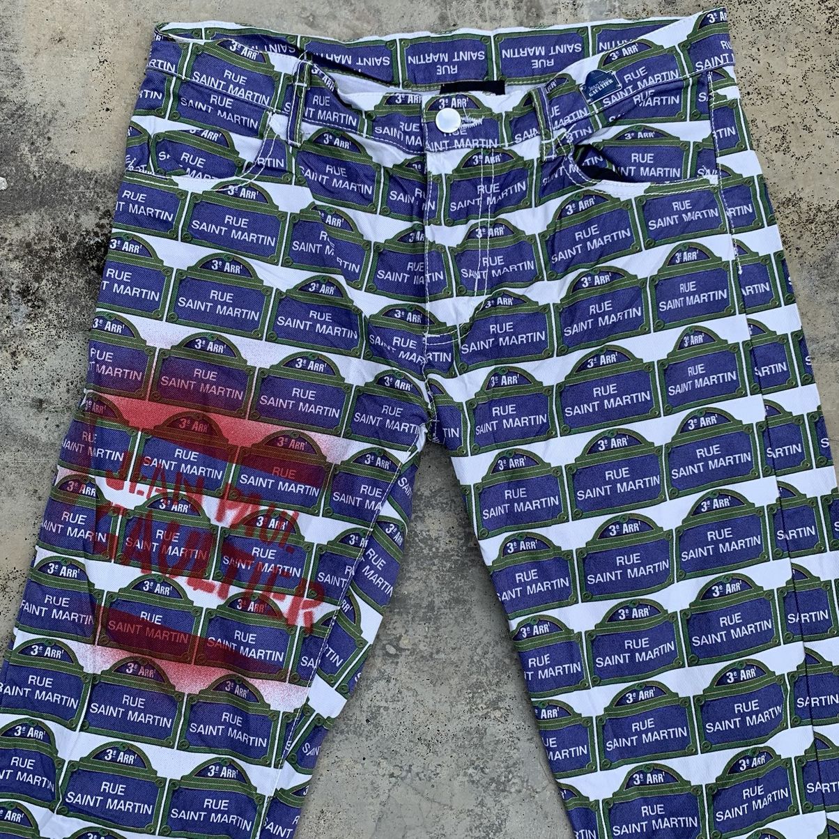 Designer × Jean Paul Gaultier JEAN PAUL GAULTIER Rue Saint Martin Print Size US 31 - 2 Thumbnail
