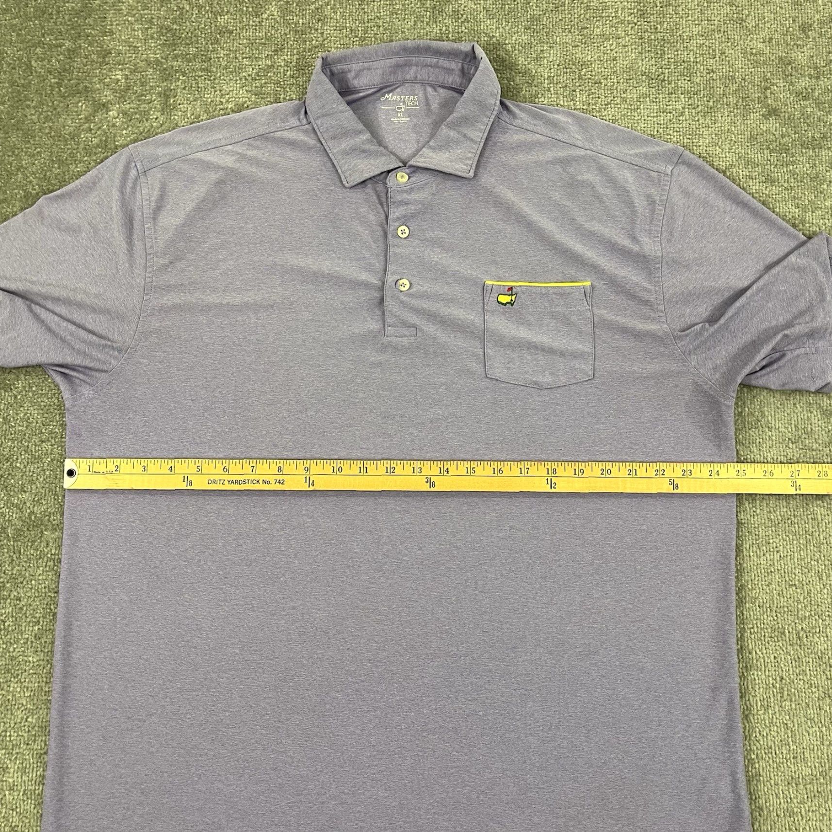 Vintage MASTERS TECH Polo Mens XL Purple Augusta Golf Performance Sport Size US XL / EU 56 / 4 - 5 Thumbnail