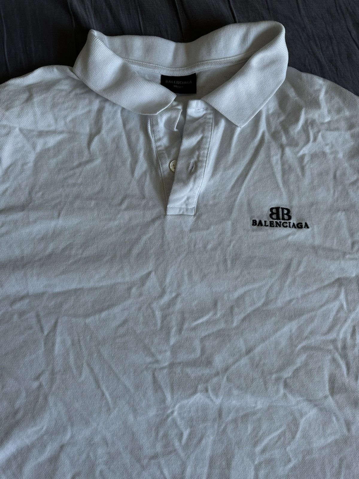 Balenciaga BALENCIAGA OVERSIZED BB LOGO POLO SHIRT – WHITE – SIZE 3 Size US L / EU 52-54 / 3 - 15 Thumbnail