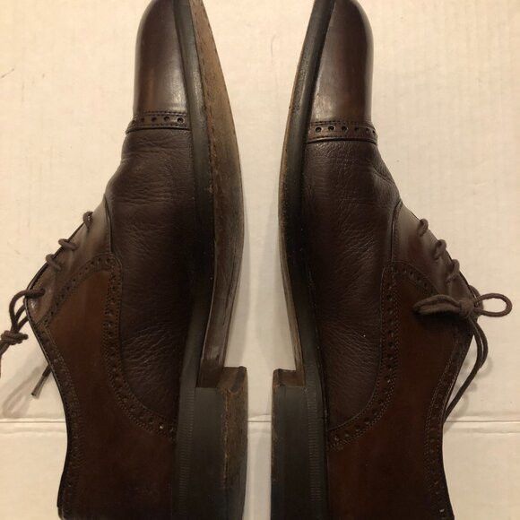 Mezlan MEZLAN MEN'S BROWN LEATHER LACE UP DRESS SHOES SIZE: 8 Size US 8 / EU 41 - 9 Thumbnail
