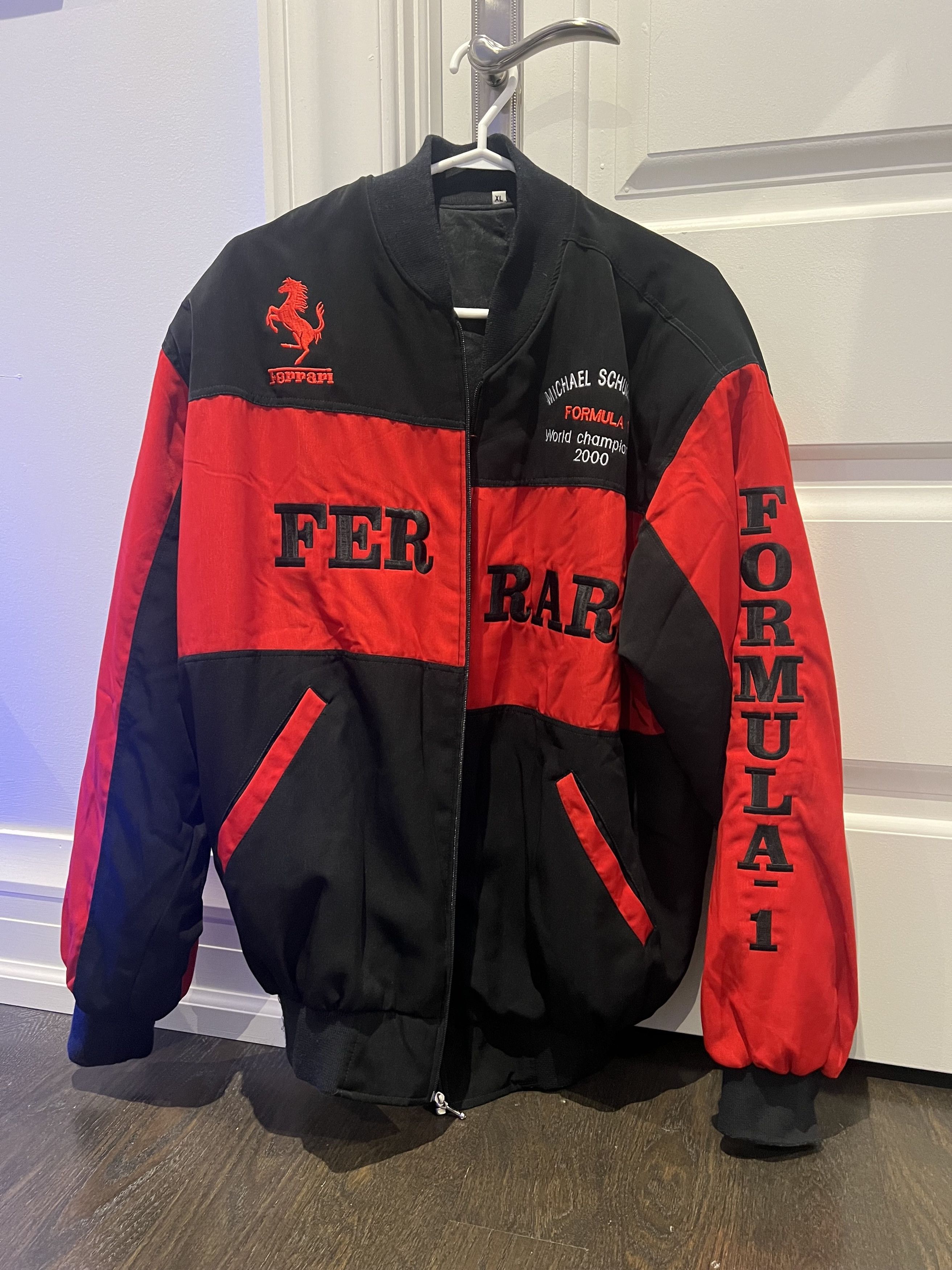 Formula 1 Michael Schumacher/Ferrari Vintage Bomber Jacket Size US XL / EU 56 / 4 - 1 Thumbnail