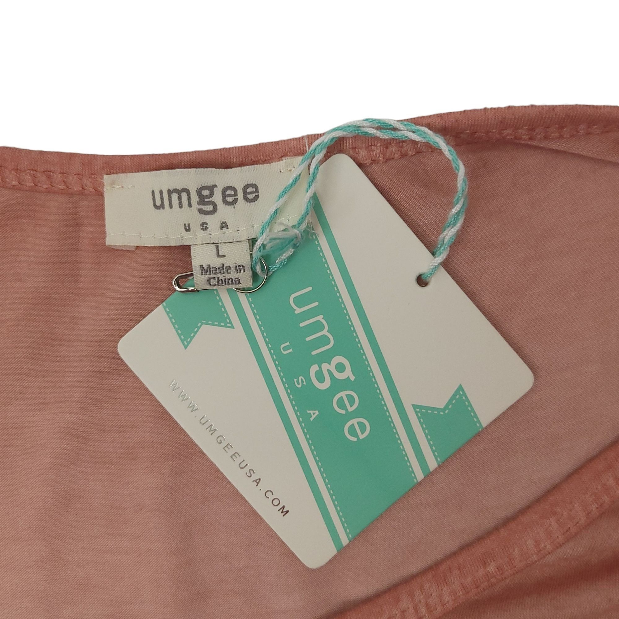 Other Umgee Pink Maxi Dress L Side Slit Short Sleeve Scoop Neck Size L / US 10 / IT 46 - 9 Thumbnail