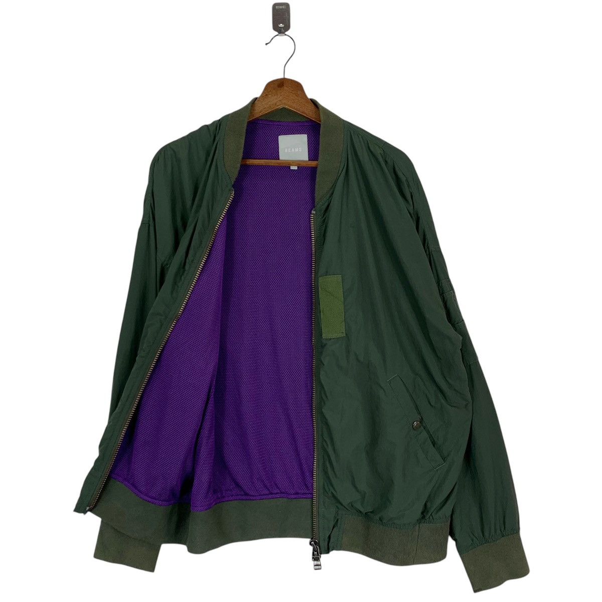 Beams Plus × Japanese Brand VINTAGE BEAMS JAPANESE BRAND BOMBER ZIPPER JACKET Size US L / EU 52-54 / 3 - 3 Thumbnail
