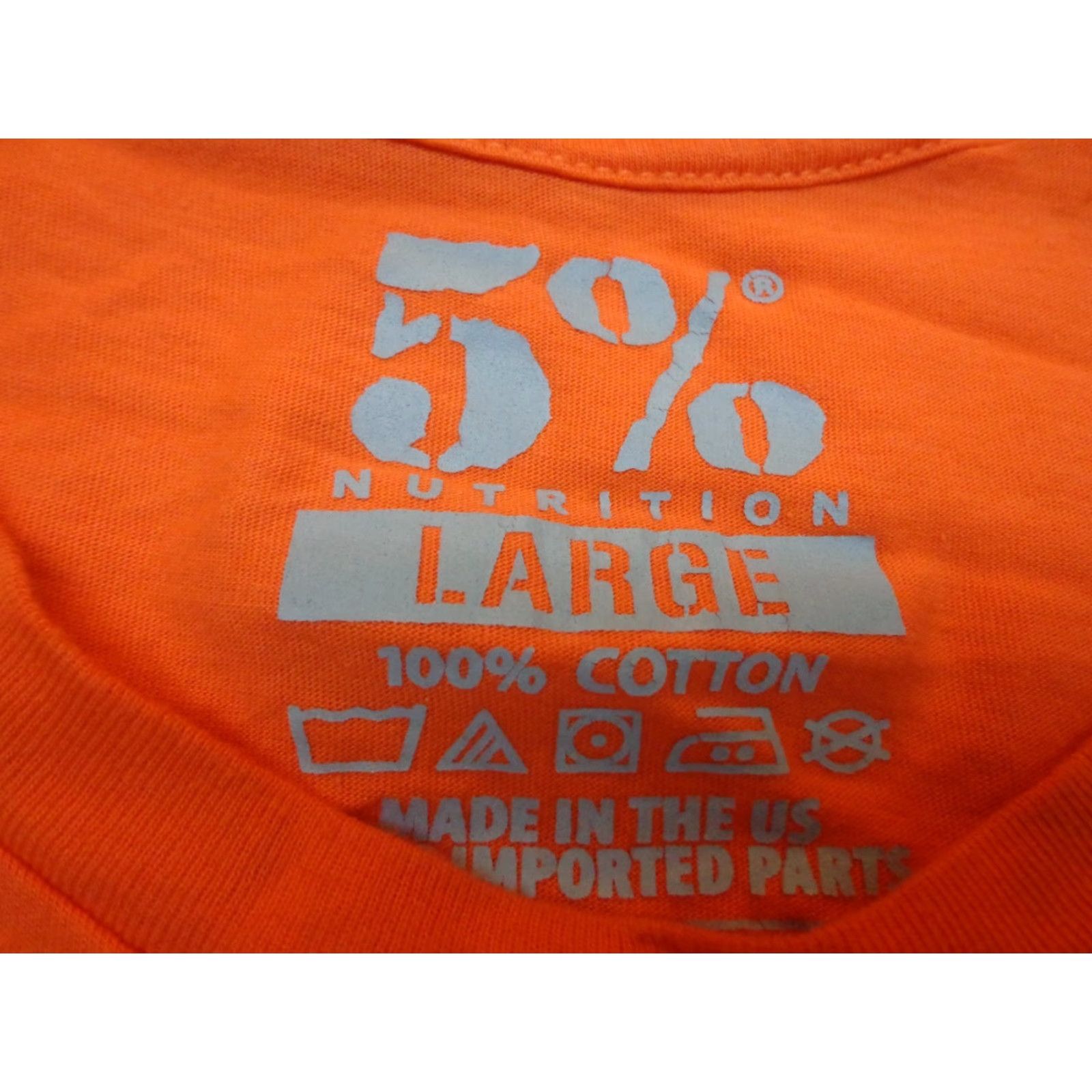 Vintage 5% Nutrition Monsters Do Exist T Shirt Size Large Orange Mens Regular Short Sleeve L Size US L / EU 52-54 / 3 - 4 Thumbnail