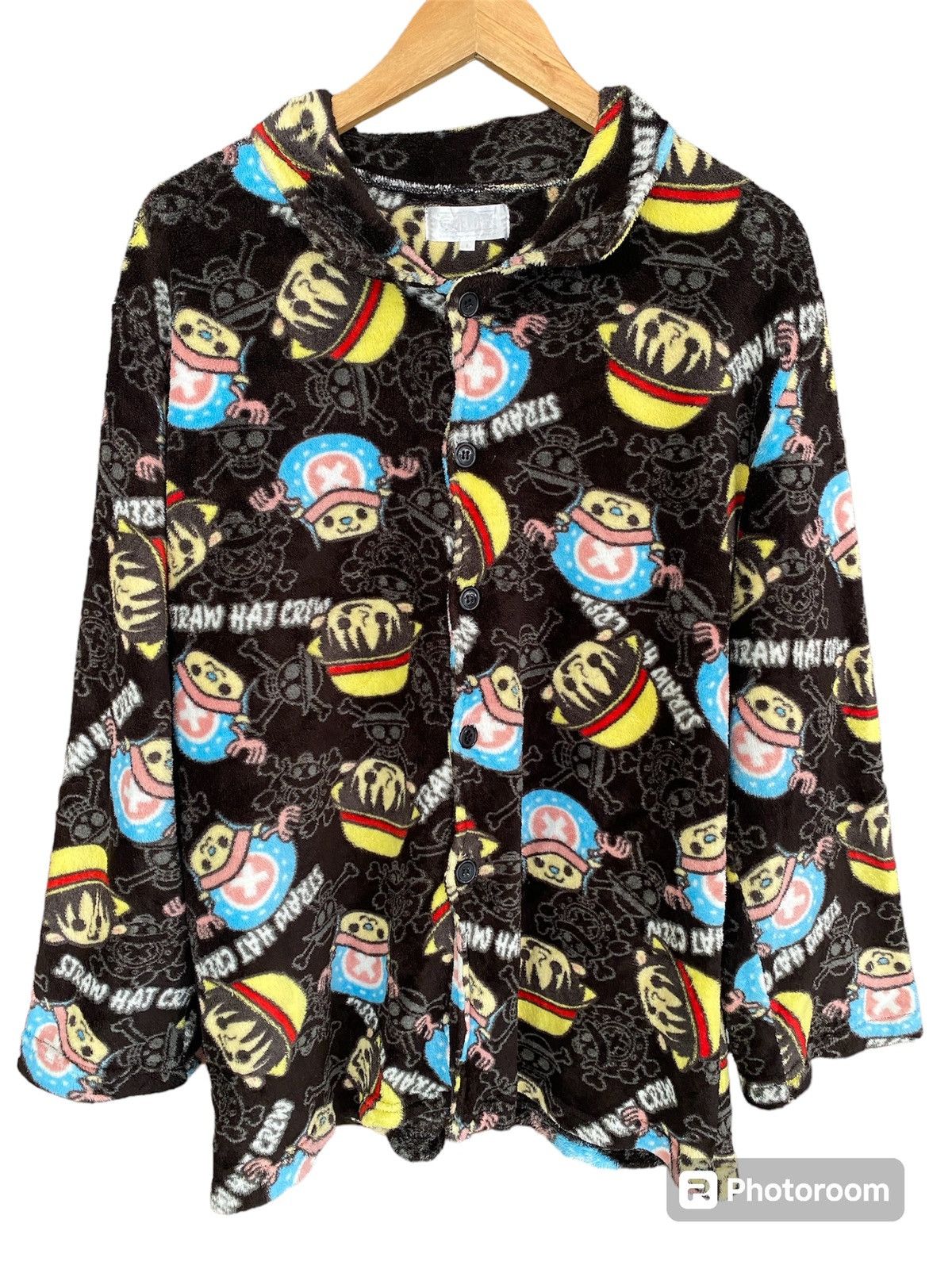 Anime × One Piece × Vintage Vintage Y2K AOP One Piece fleece sweatshirt Size US L / EU 52-54 / 3 - 1 Thumbnail