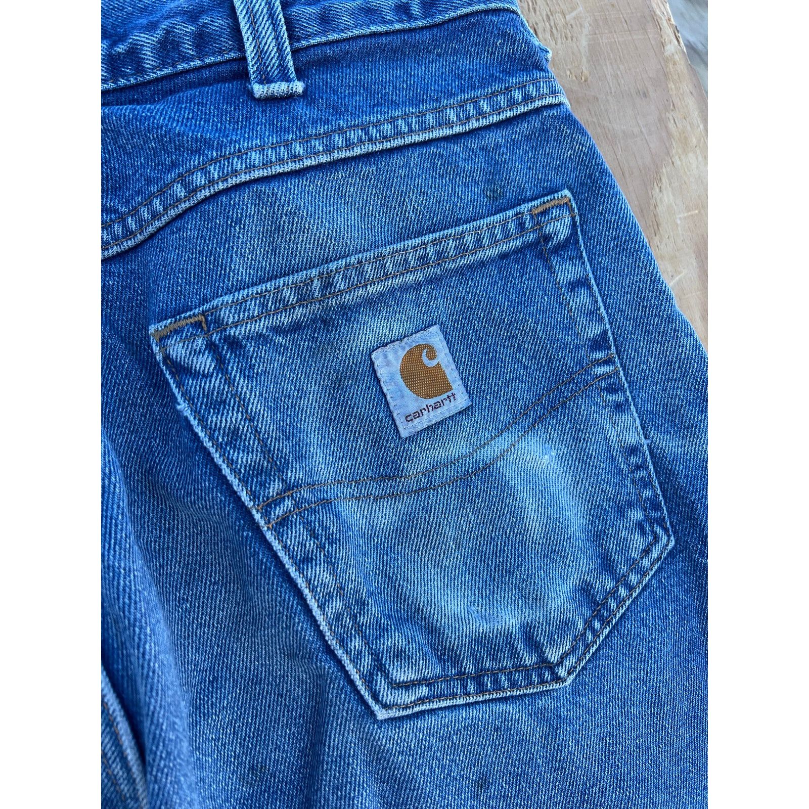 Carhartt Carhartt Jeans Mens 34x36 Blue Denim Work Pants relaxed Fit Size US 34 / EU 50 - 12 Thumbnail