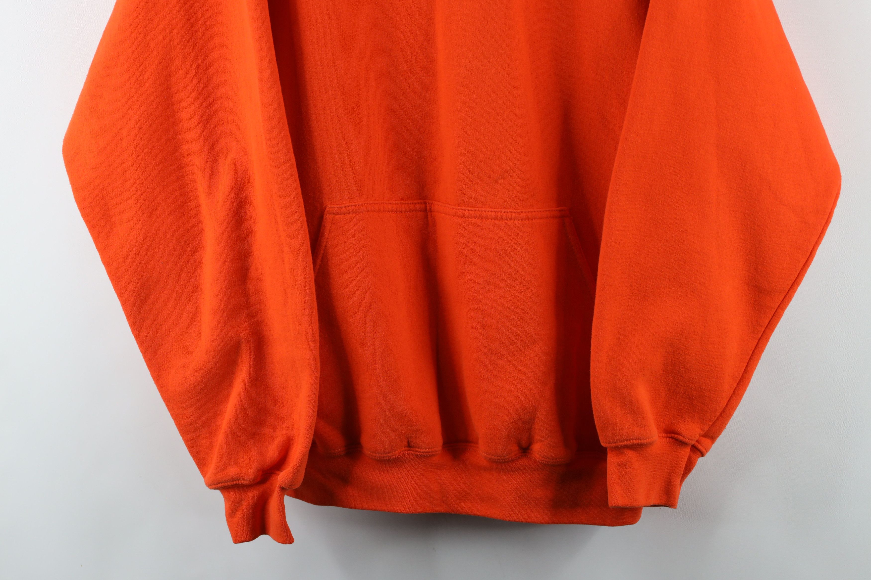 Vintage Vintage 90s Streetwear Blank Heavyweight Hoodie Orange Size US L / EU 52-54 / 3 - 3 Thumbnail