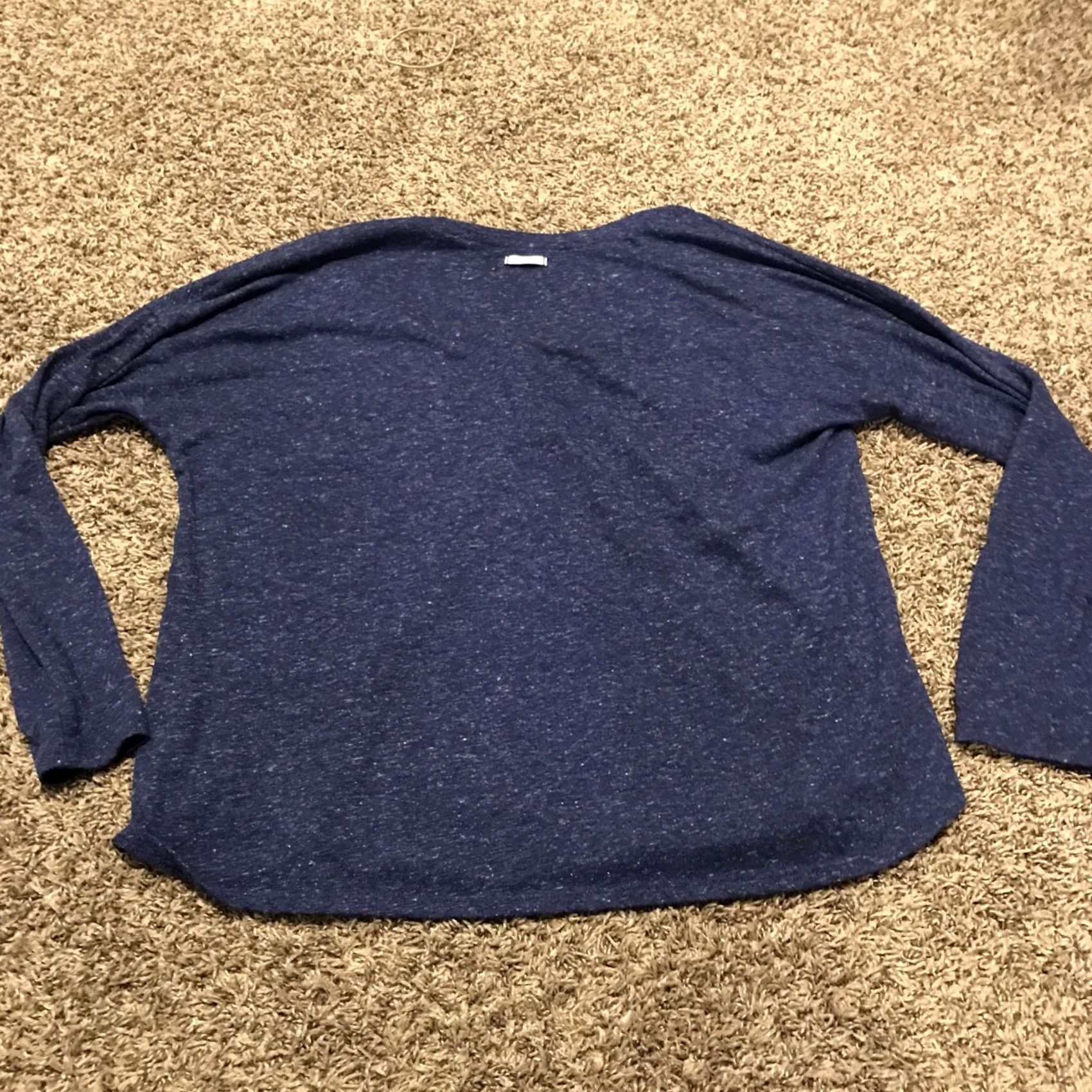 Vintage Victoria's Secret Womens S Blue Polyester Blend Long Sleeve Shirt Paisley Pattern, Round Neck, Lightweight Casual Knit Button, Regular Fit, Velvet? Size S / US 4 / IT 40 - 3 Thumbnail