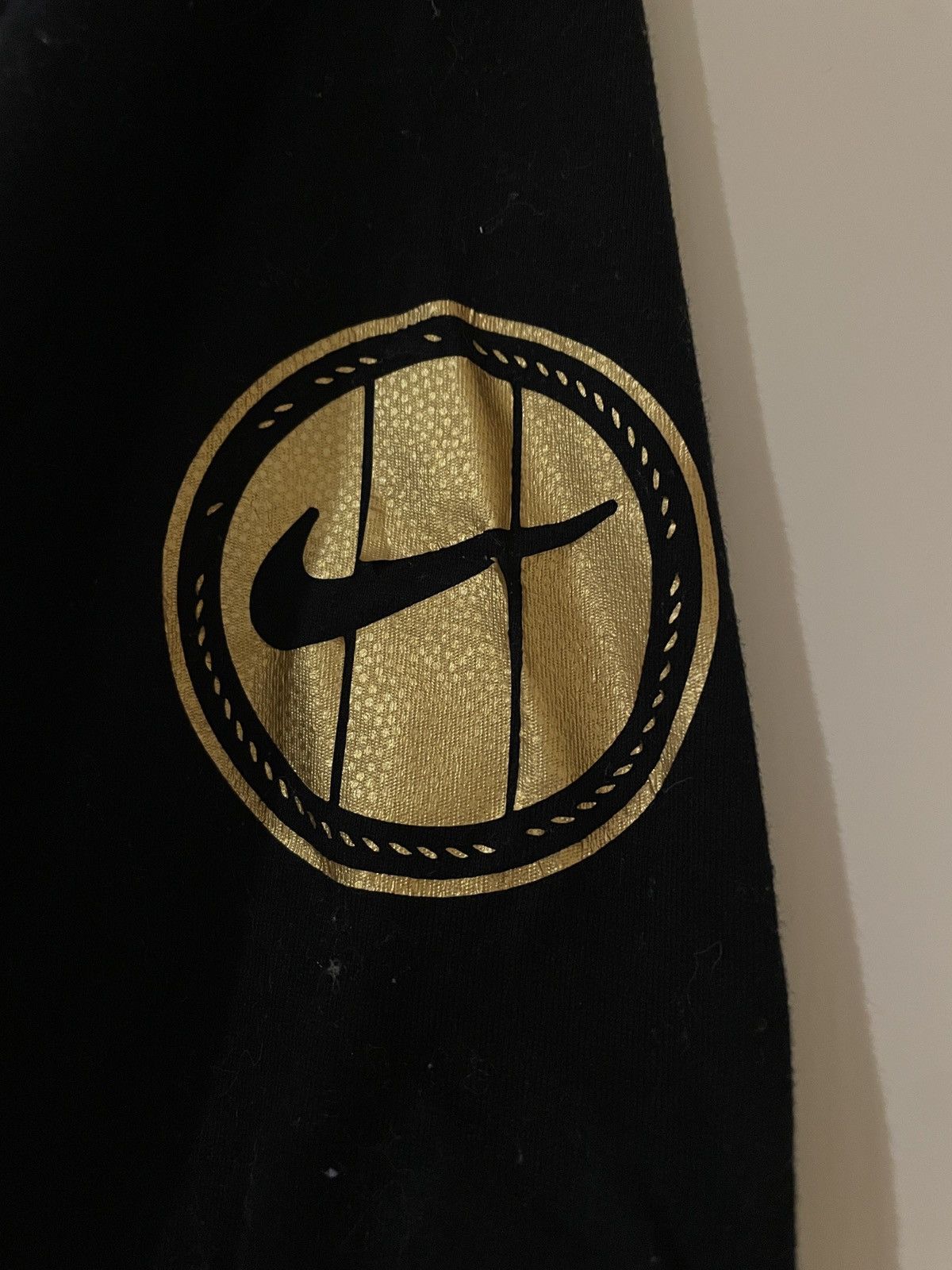 Nike Olivier Rousteing x NikeLab Black T-Shirt with Golden Swoosh Size US L / EU 52-54 / 3 - 4 Thumbnail