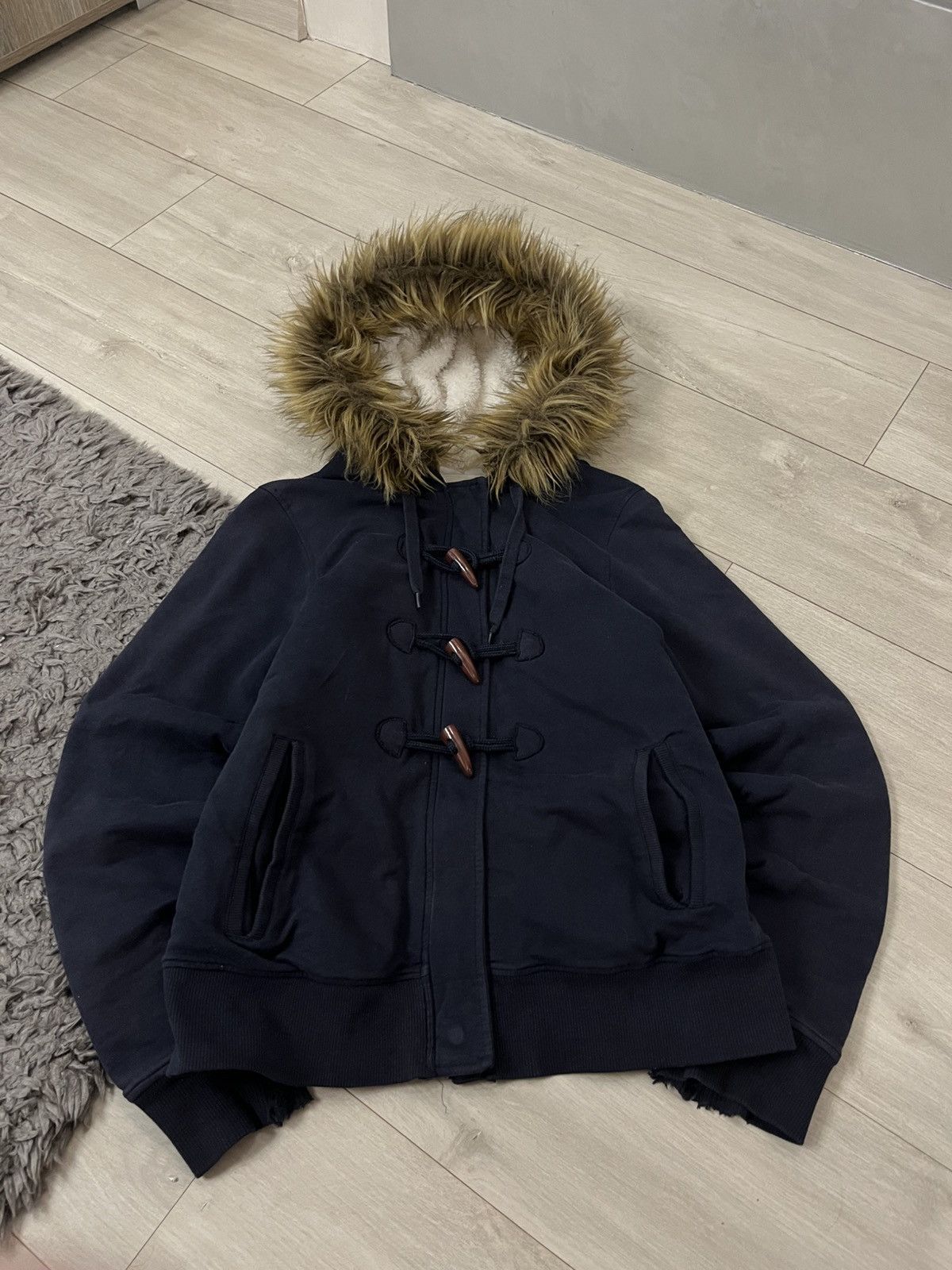 If Six Was Nine 🔥00's Abercrombie & Fitch Style Faux Fur Zip Hoodie Jacket Size US S / EU 44-46 / 1 - 1 Thumbnail
