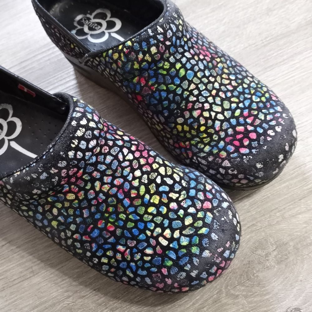 Other Sanita Women's Clog Multi-colored Stained Glass Print size 3 Size US 8 / IT 38 - 10 Thumbnail