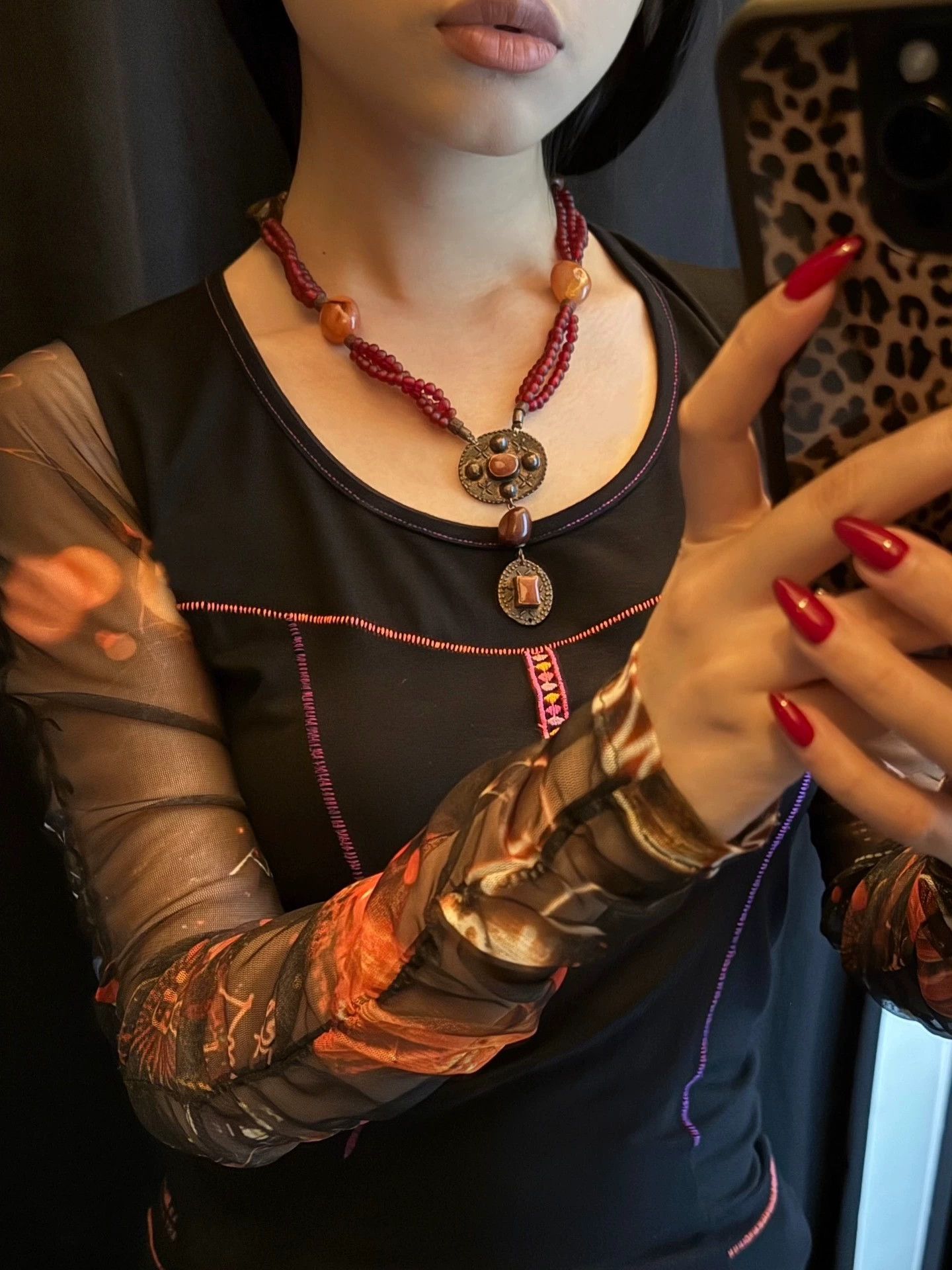 Vintage Italian Brand Ethnic Vintage Archive Necklace Size ONE SIZE - 1 Thumbnail
