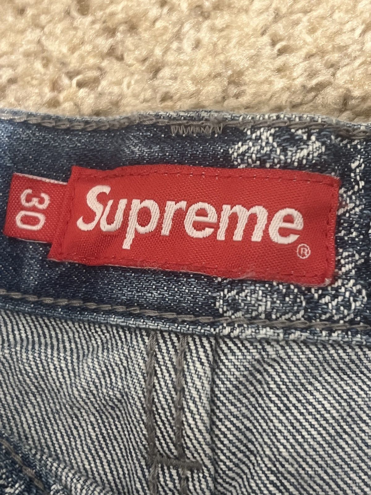 Supreme supreme trademark jacquard denim set - washed blue Size US M / EU 48-50 / 2 - 5 Thumbnail