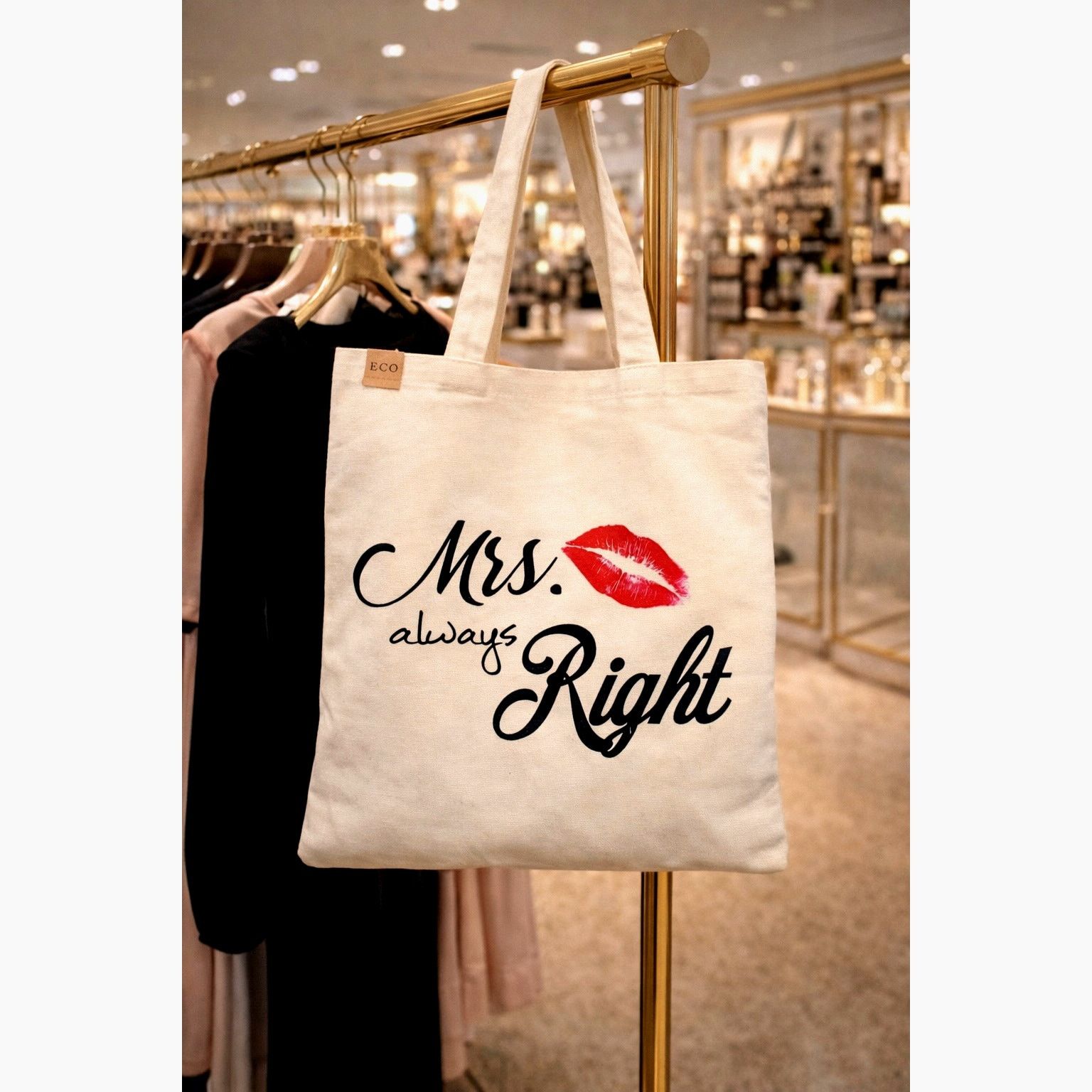 Other Love of Fashion Mrs Always Right Canvas Tote Bag Size ONE SIZE - 1 Thumbnail