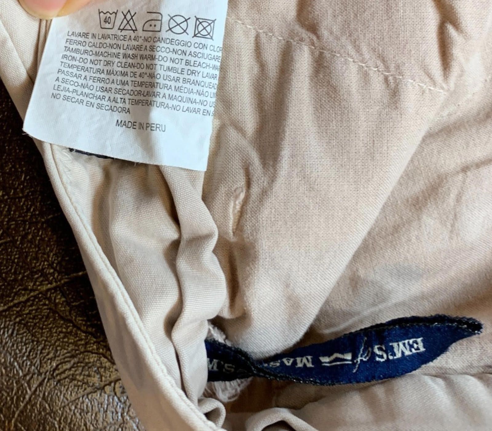 Mason's MENS Mason's Pants 50 34x31 Khaki Straight Leg Chino 321 Size US 34 / EU 50 - 7 Thumbnail