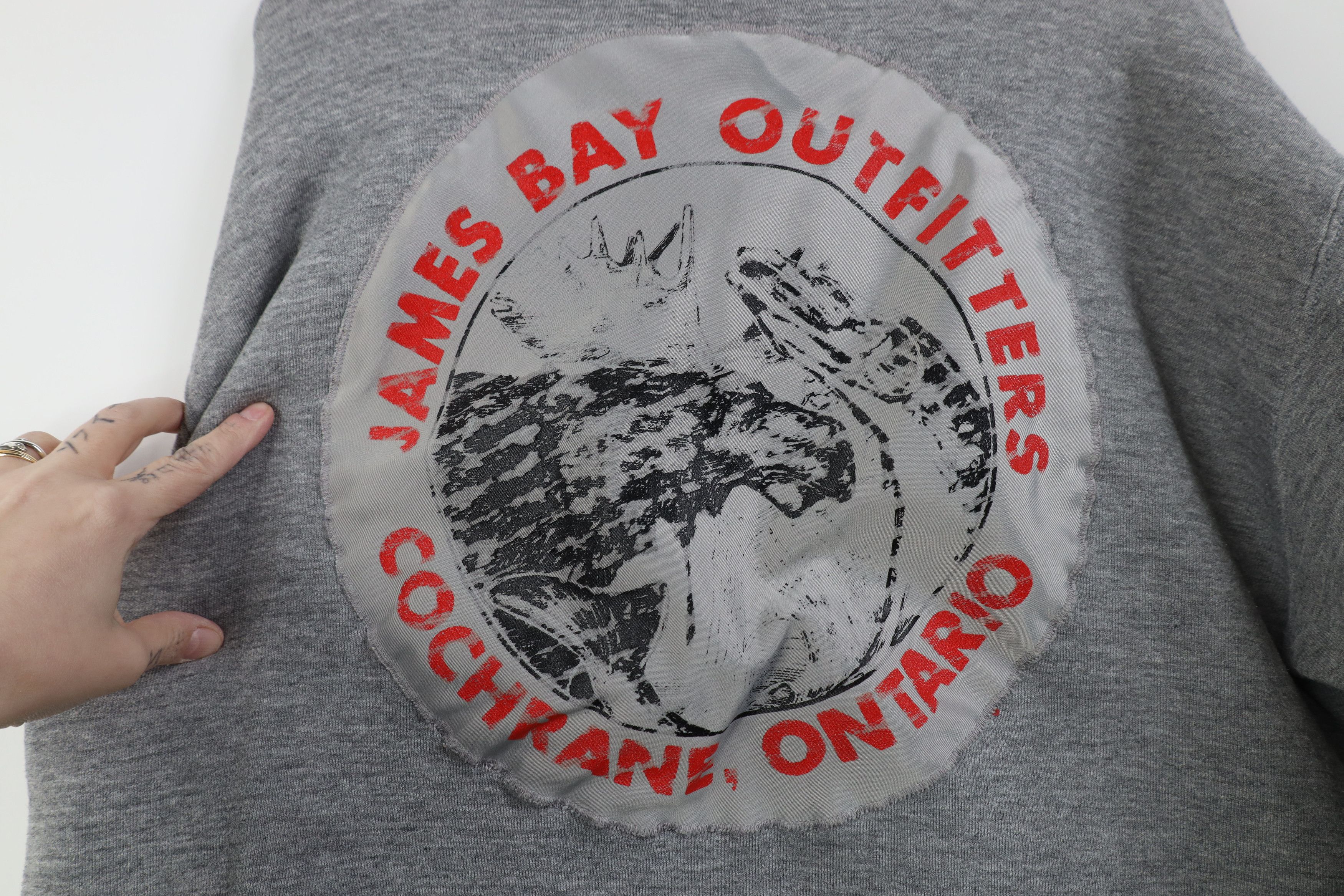 Vintage Vintage 90s James Bay Outfitters Crewneck Sweatshirt Gray Size US XL / EU 56 / 4 - 9 Thumbnail