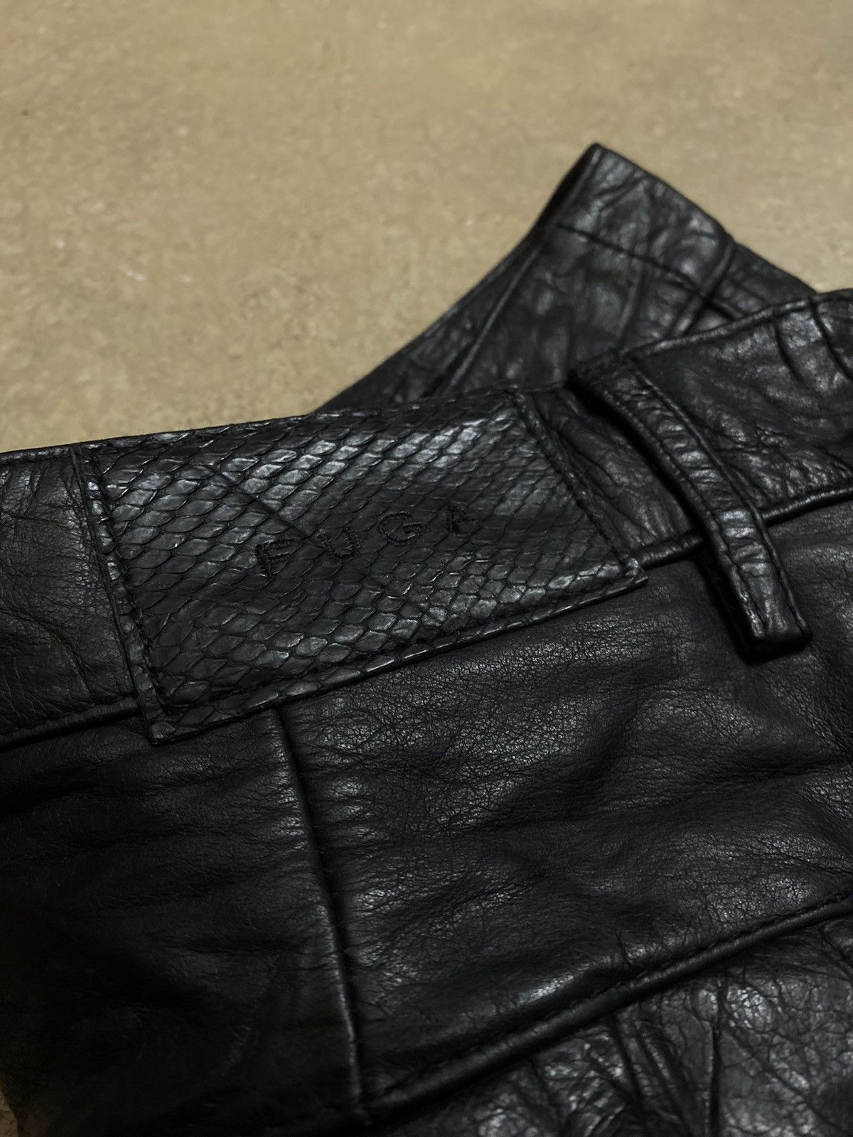Designer × Fugazi × Japanese Brand FUGA LEATHER PANTS RARE‼️ Size US 32 / EU 48 - 4 Thumbnail