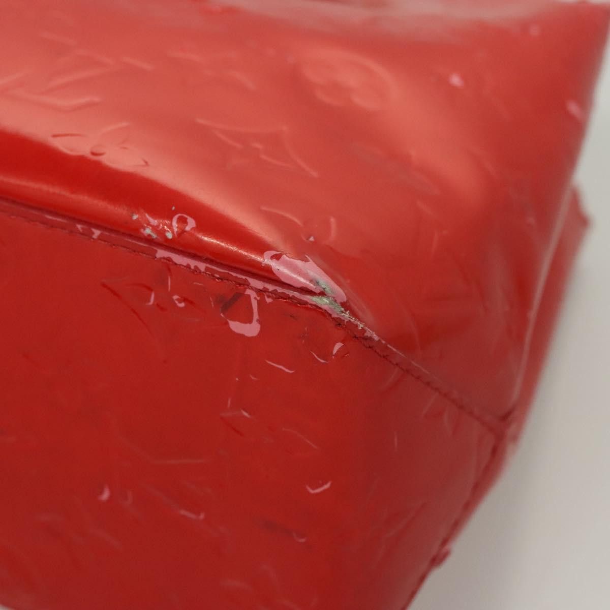 Louis Vuitton LOUIS VUITTON Monogram Vernis Reade PM Hand Bag Red Rouge Size ONE SIZE - 16 Thumbnail