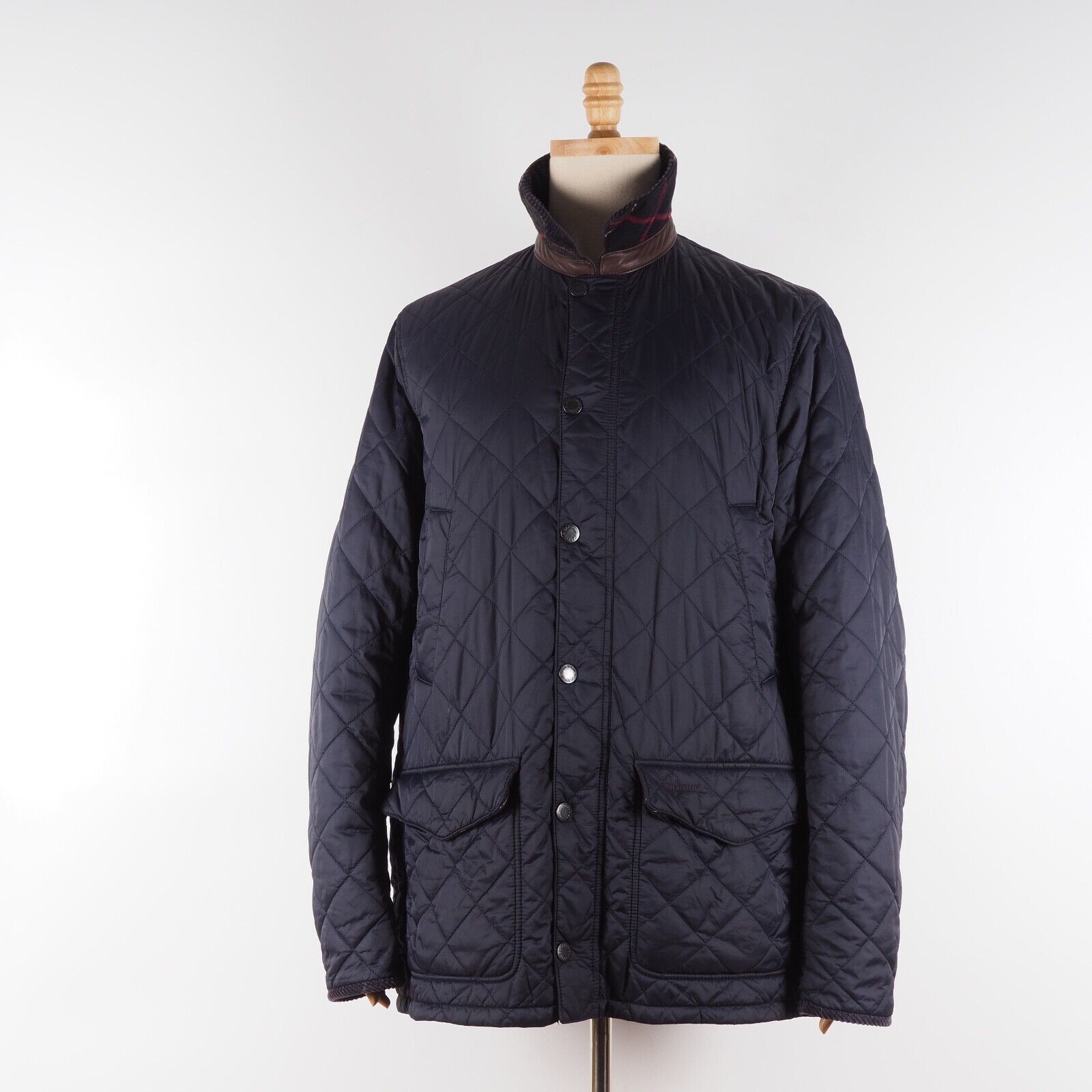 Barbour Men's CANTERBURY Blue Quilted Jacket Coat