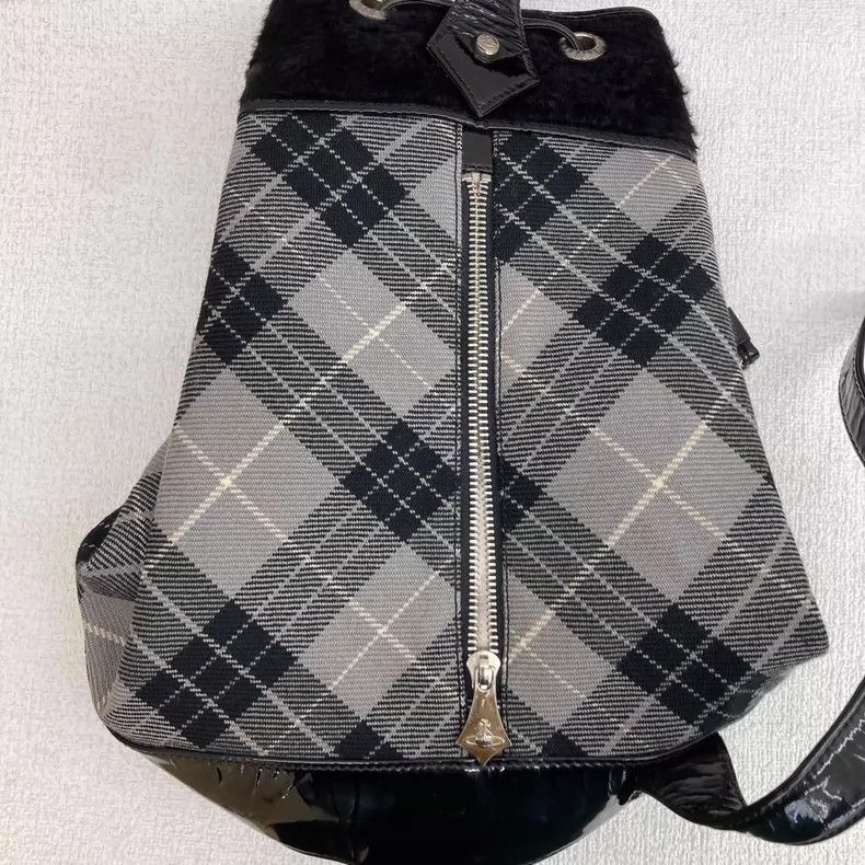 Vivienne Westwood Vivienne Westwood Black and white checkered horsehair cros Size ONE SIZE - 6 Thumbnail