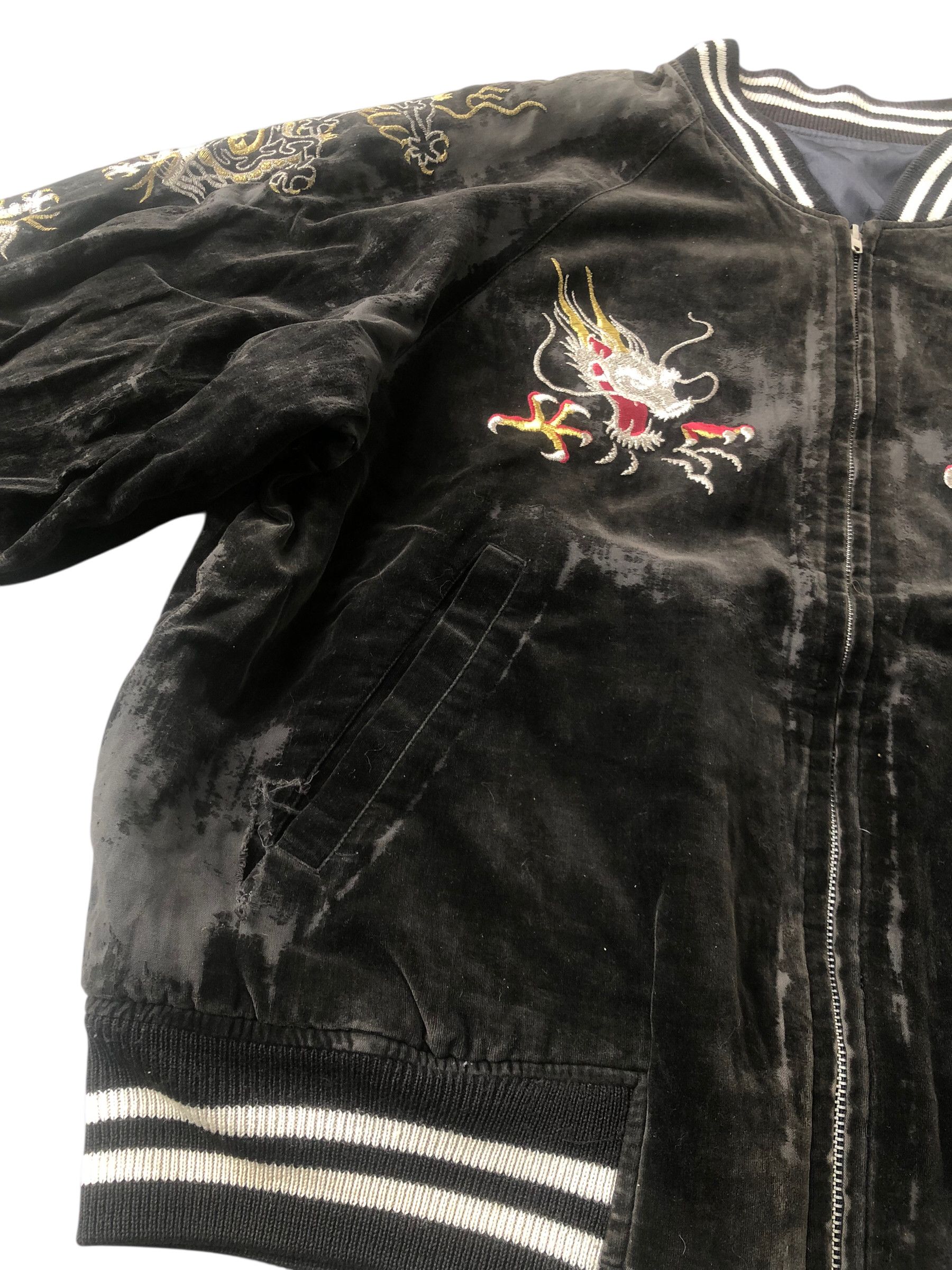 Japanese Brand 🔥Reversible SUKAJAN SOUVENIR YOKOSUKA Japan Jacket Velvet Size US L / EU 52-54 / 3 - 9 Thumbnail