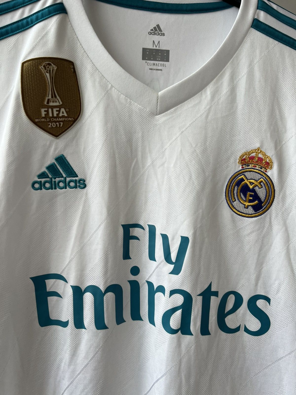 Adidas 2017/18 REAL MADRID #7 RONALDO HOME SOCCER JERSEY SHIRT M Size US M / EU 48-50 / 2 - 6 Thumbnail