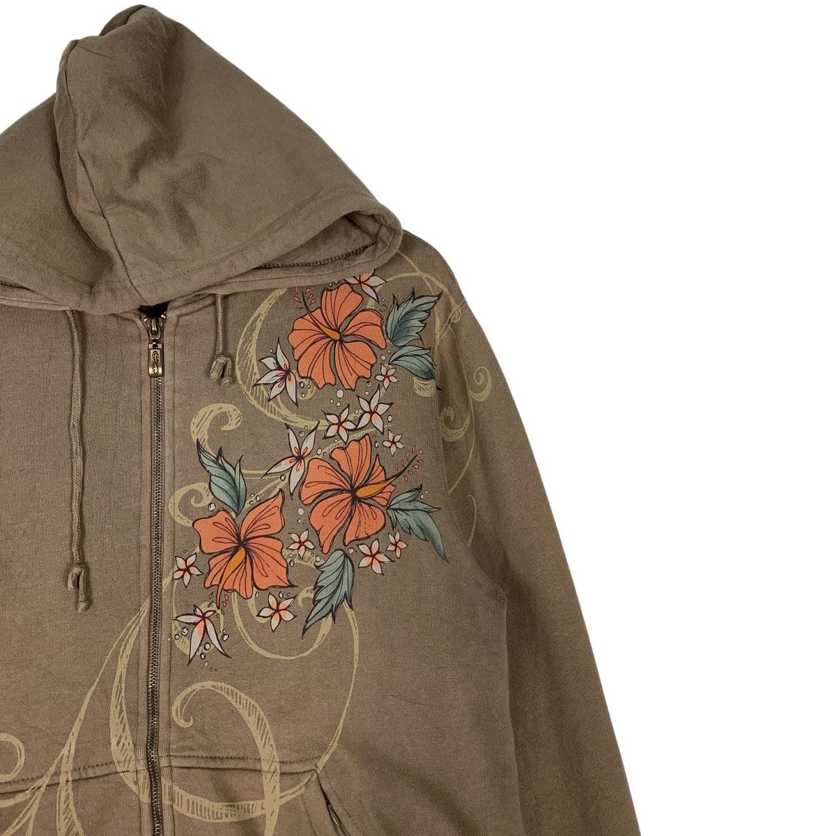 Vintage CRAZY SHIRT Floral Graphic Zipper Hoodies #0828-C37 Size US M / EU 48-50 / 2 - 6 Thumbnail