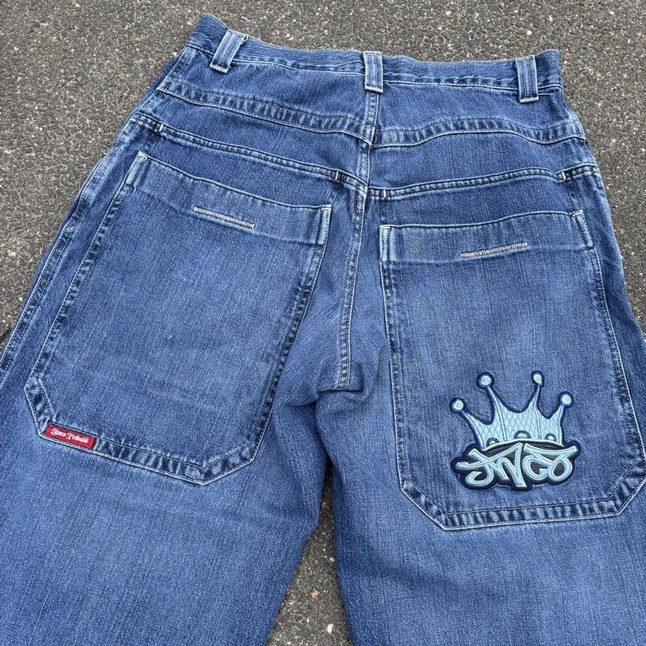 JNCO Jnco tribal baggy blue jeans size 33x32 Size US 33 - 2 Thumbnail