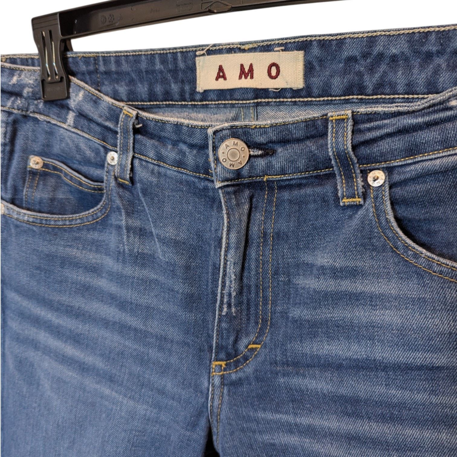 Other AMO Kate Wash Mariner Cropped Lightly Distressed Blue Jeans Size 30" / US 8 / IT 44 - 3 Thumbnail