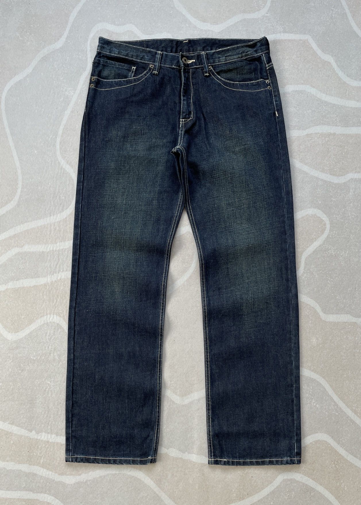 Designer × George George Straight Jeans (LG141) Size US 35 - 1 Thumbnail