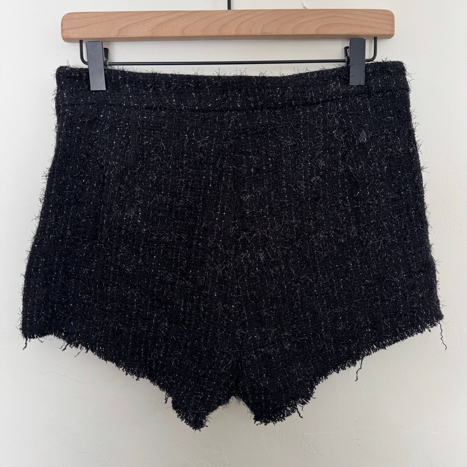 Zara Zara Studio Black Tweed Sparkle High Waisted Shorts Medium Size 30" / US 8 / IT 44 - 7 Thumbnail