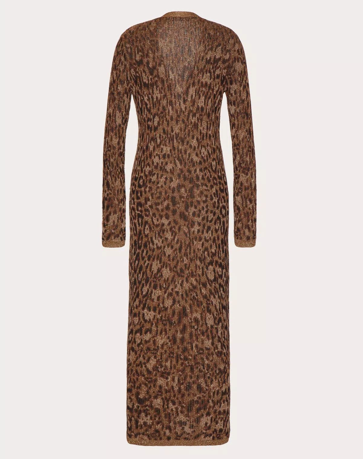 Valentino o1s1wg110426 Cardigan Animalier Jacquard Lurex Cotton Size L / US 10 / IT 46 - 4 Thumbnail