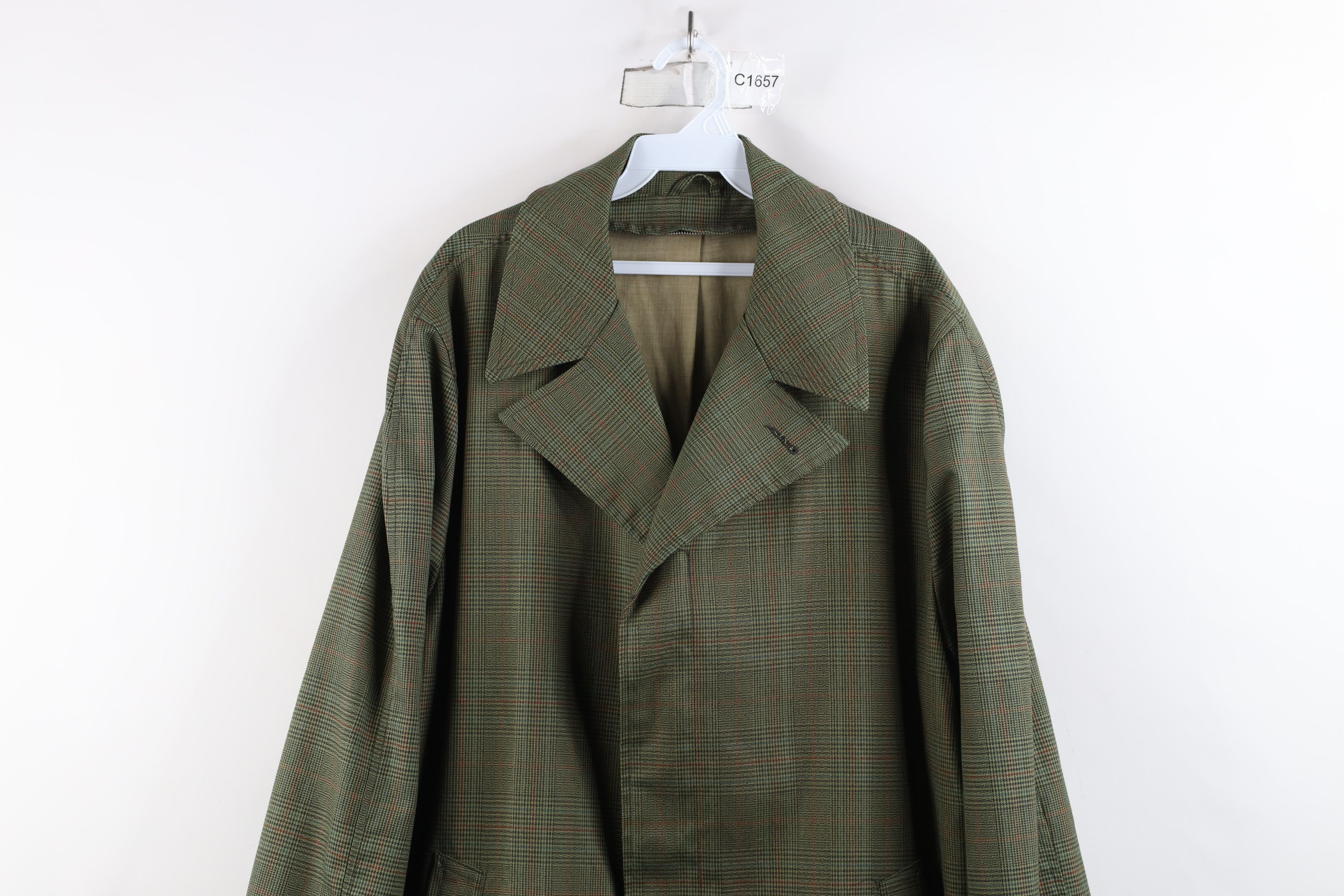 Vintage Vintage 60s 70s Streetwear Button Trench Coat Jacket USA Size US XL / EU 56 / 4 - 2 Thumbnail