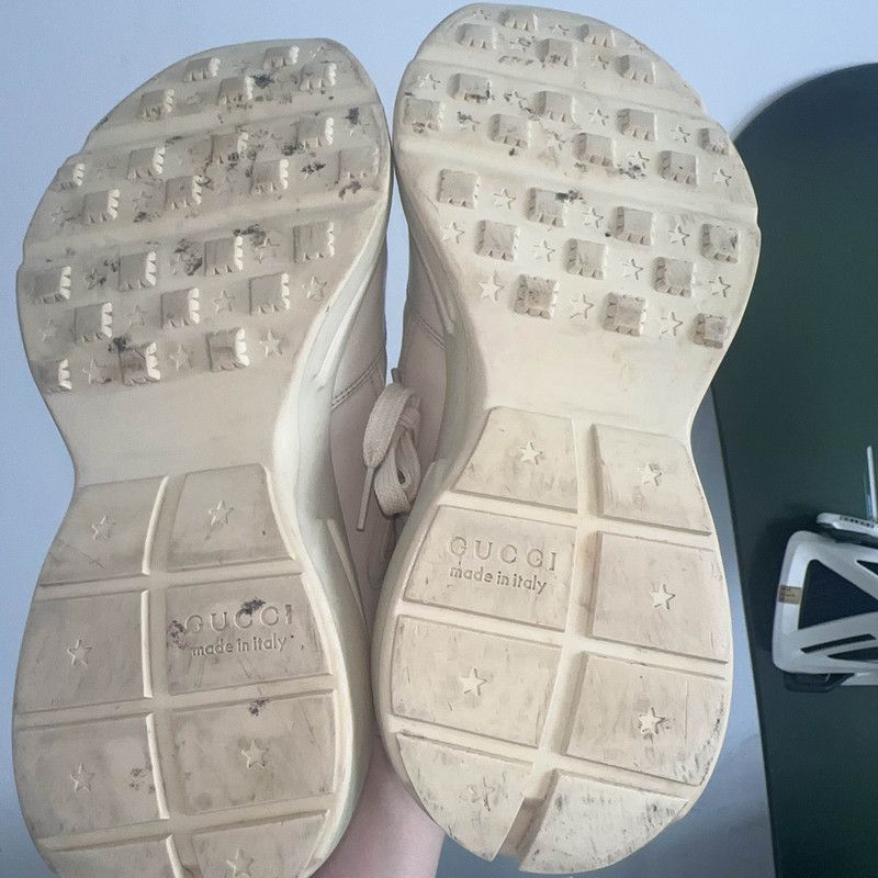 Gucci Gucci Rhyton Logo Daddy Sneakers in Ivory White - Size US 9.5 / EU 42-43 - 6 Thumbnail