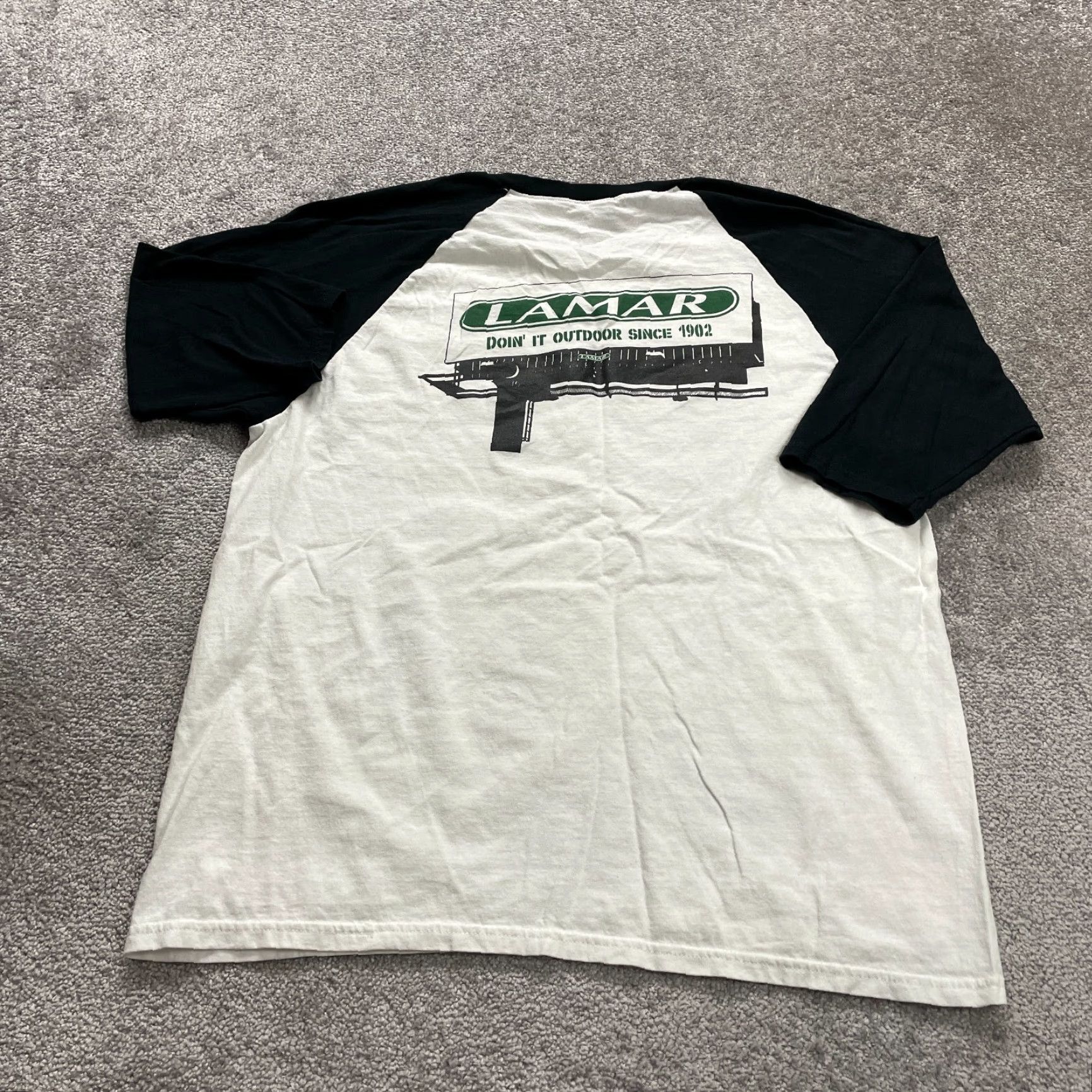 Gildan Gildan Heavy Cotton T-Shirt Mens XL White Crew Neck Raglan Sleeve Size US XL / EU 56 / 4 - 2 Thumbnail