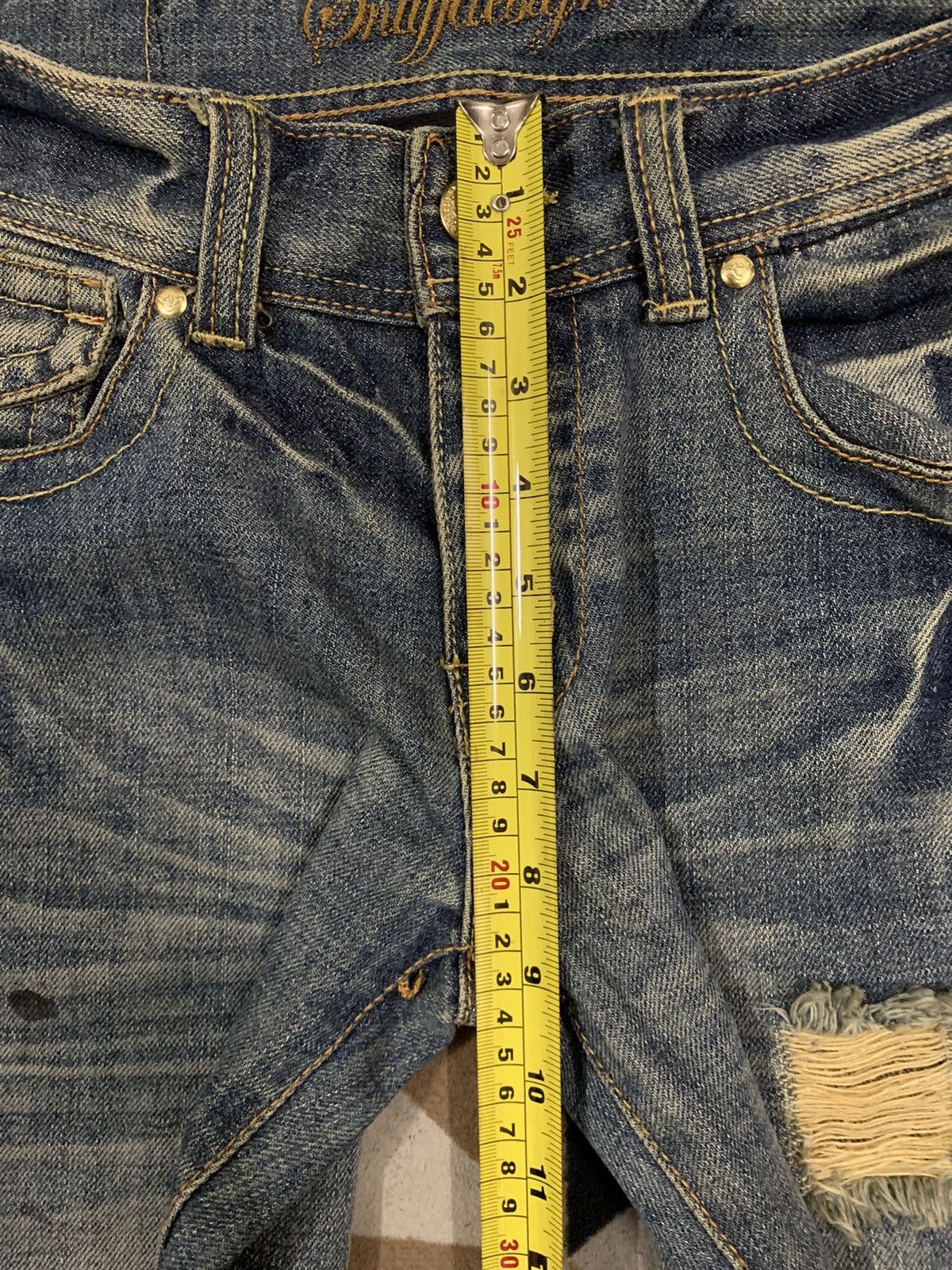 If Six Was Nine Vintage Snuff Mud Wash Splatter Flare Distressed Punk Jeans Size US 32 / EU 48 - 17 Thumbnail