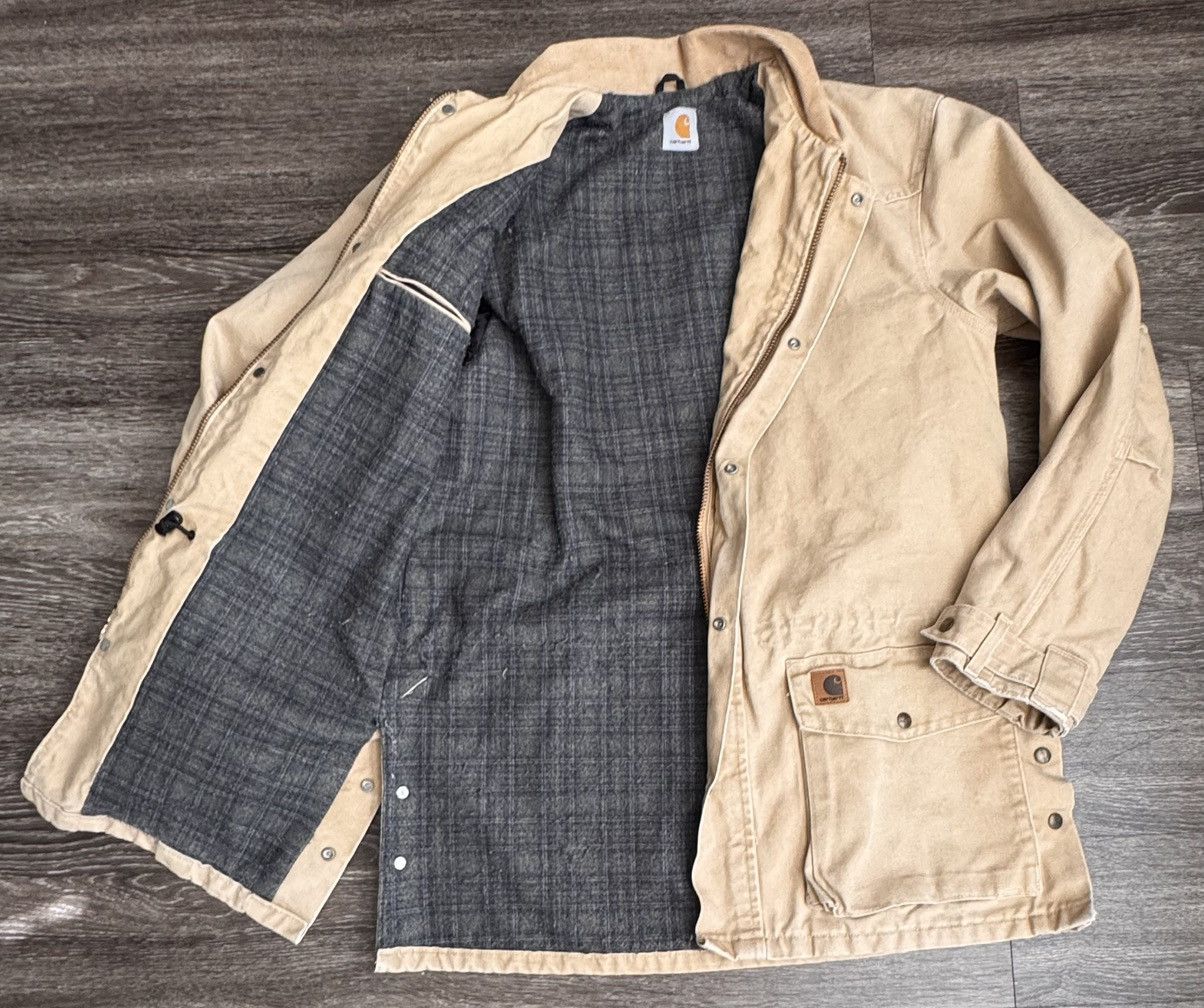 Carhartt Vintage Carhartt Chore Tan Canvas Lined Work Jacket Size US XL / EU 56 / 4 - 3 Thumbnail