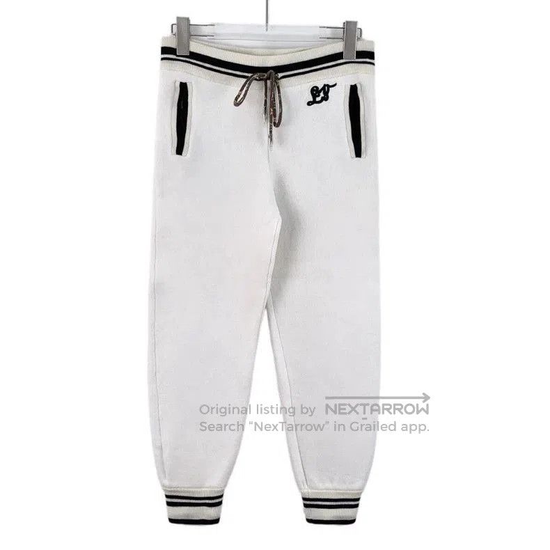 Louis Vuitton Louis Vuitton White Striped Wool Joggers. Size US 36 / EU 52 - 1 Thumbnail
