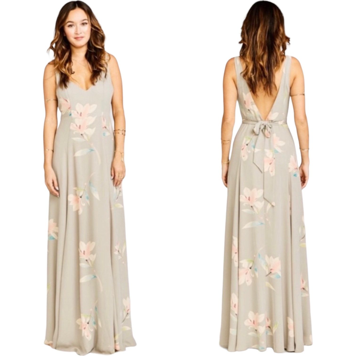 show me your mumu jenn maxi dress Show Me Your MuMu Jenn Maxi Dress in Slate Blue Chiffon